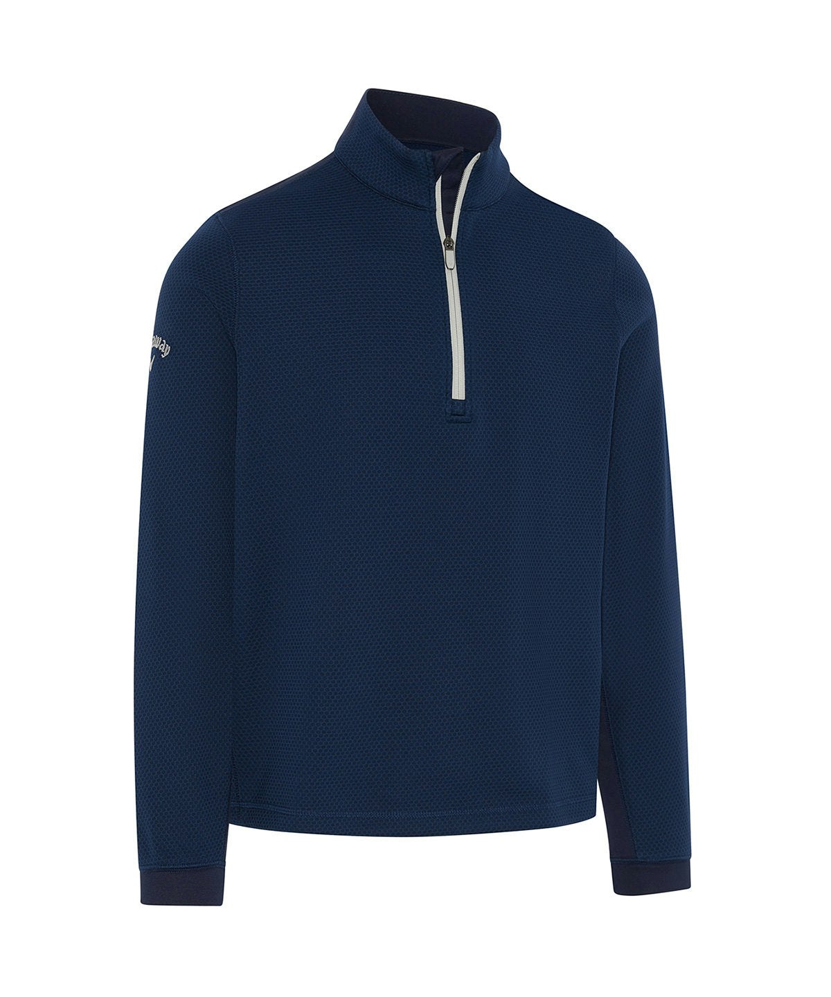 Callaway Golf Men's Blue Hex Fleece Half Zip Mid Layer {Cg-Kfd040} - Peacote Navy - XX-Large {48/50"}