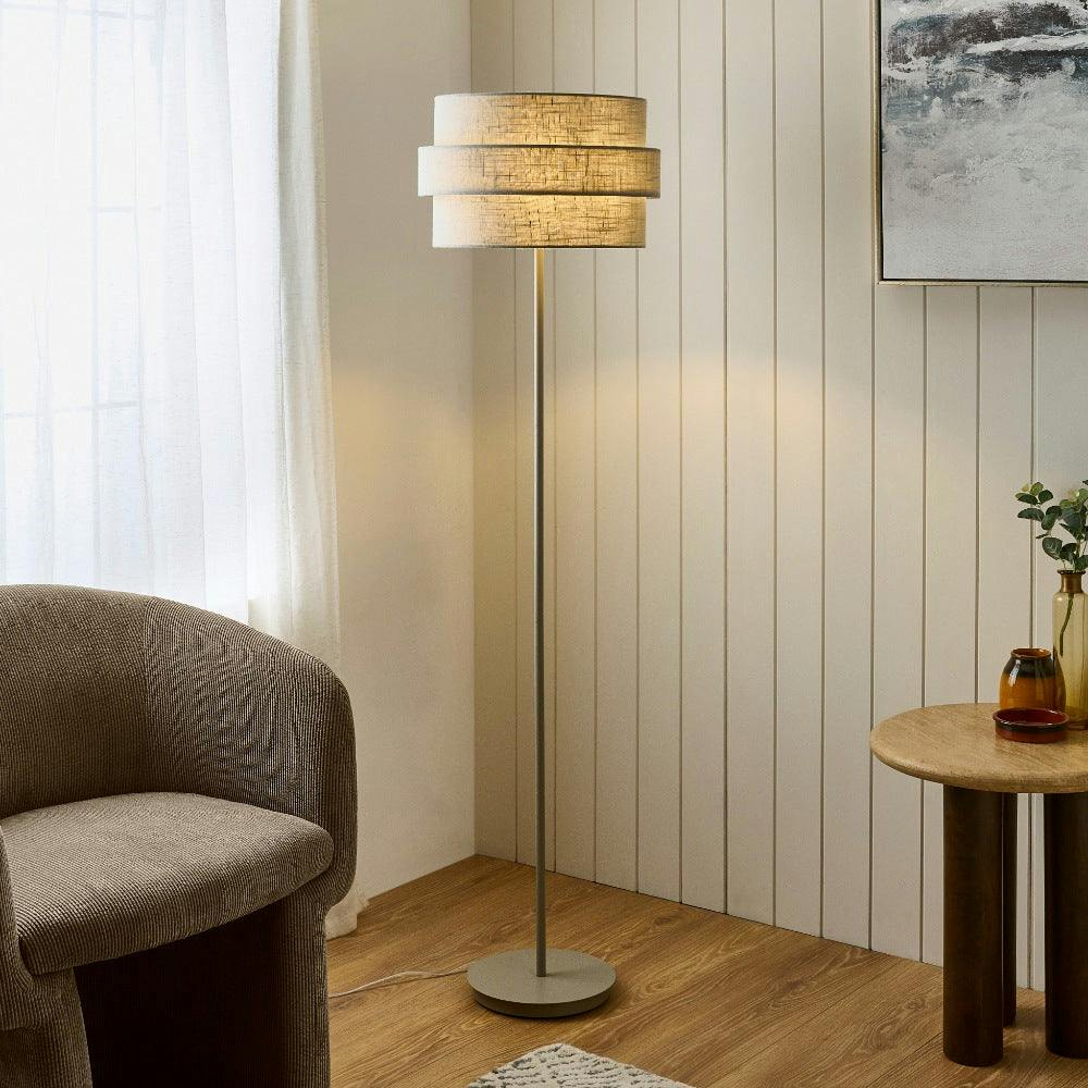 Rackhams Light/Grey Buxton Floor Lamp