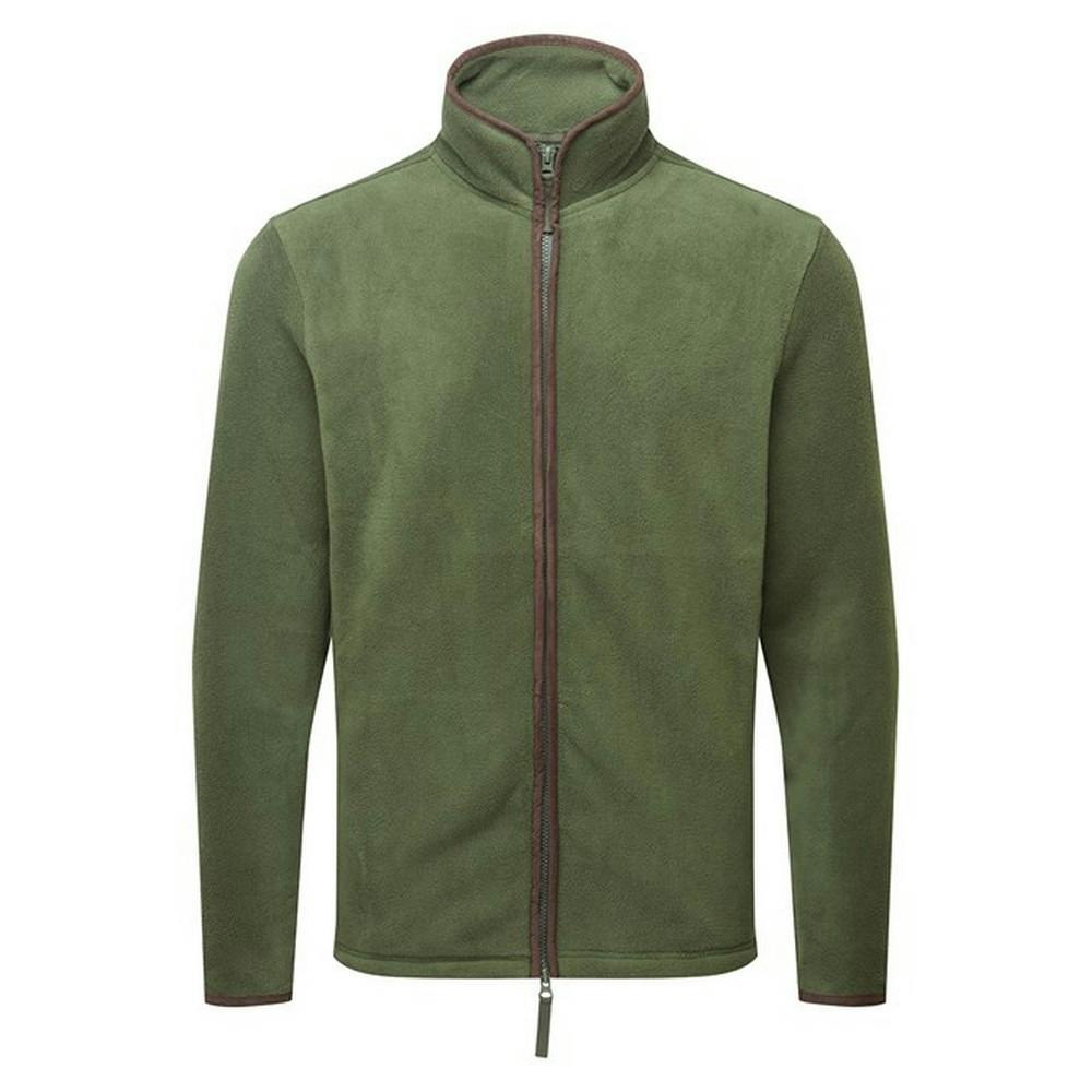 Premier (S, Moss Green/Brown) Mens Artisan Fleece Jacket - Image 3