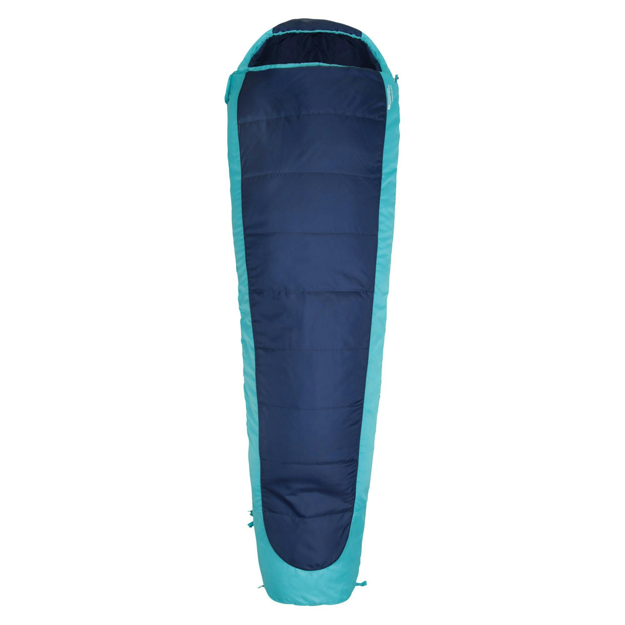 Mountain Warehouse Unisex Blue Adult Right Zip Microlite 500 Midseason Mummy Sleeping Bag - 200Cm