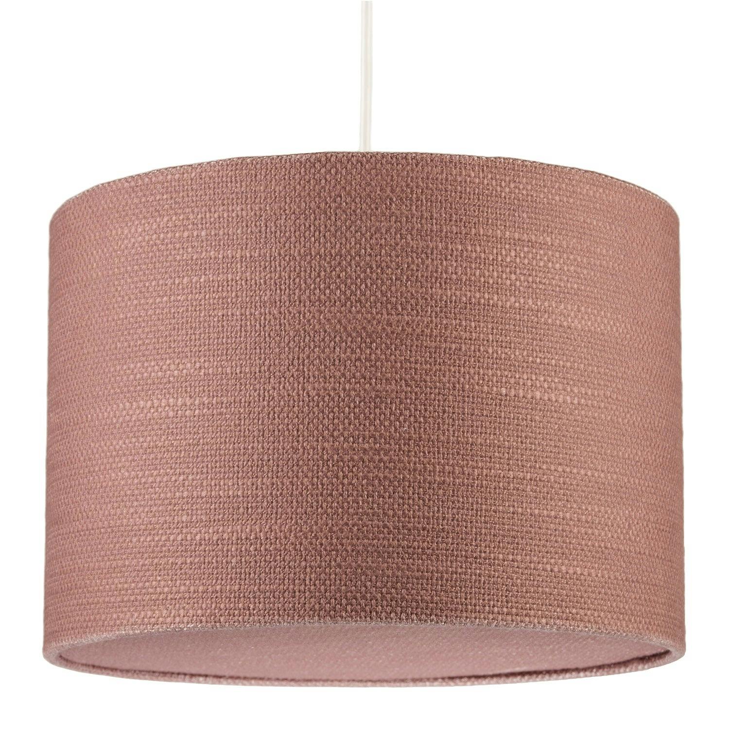 Happy Homewares Brown Mocha Mousse Textured Linen Pendant Lighting Shade With Diffuser