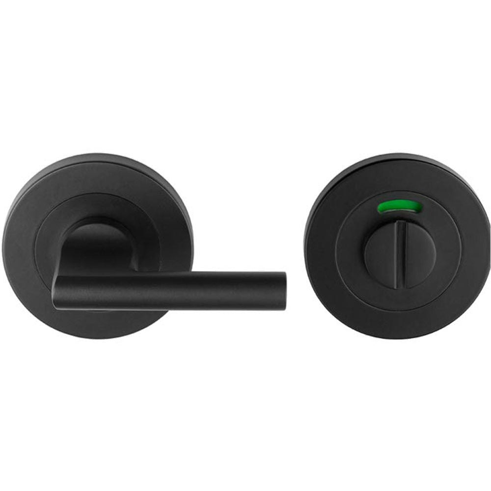 Rackhams Black Loops Disabled Thumbturn Handle With Release With Indicator Matt