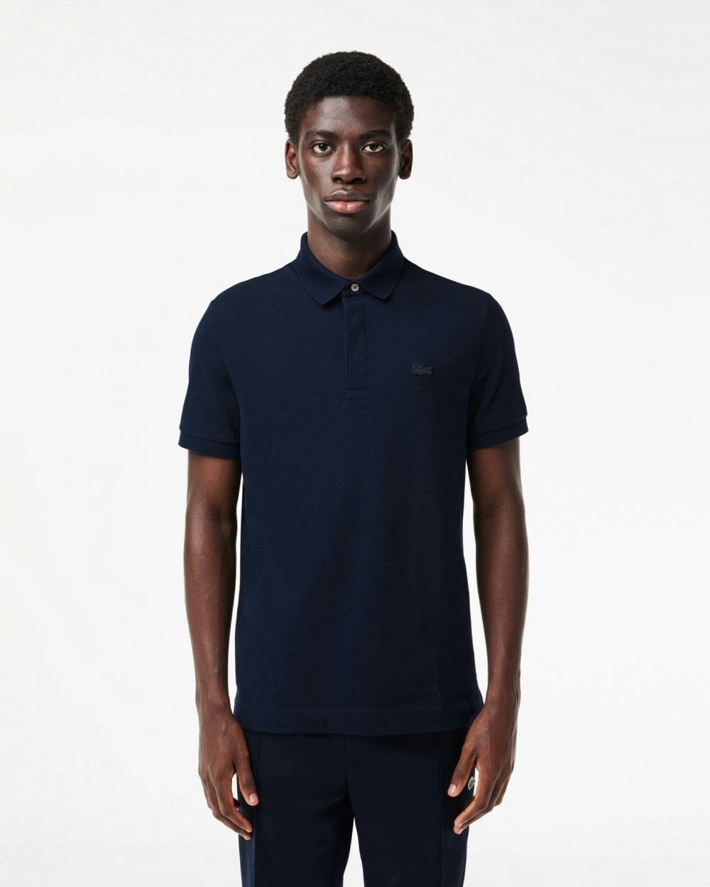Lacoste Men's Blue Smart Paris Stretch Cotton Polo Shirt - Midnight 166 - Midnight 166 - M