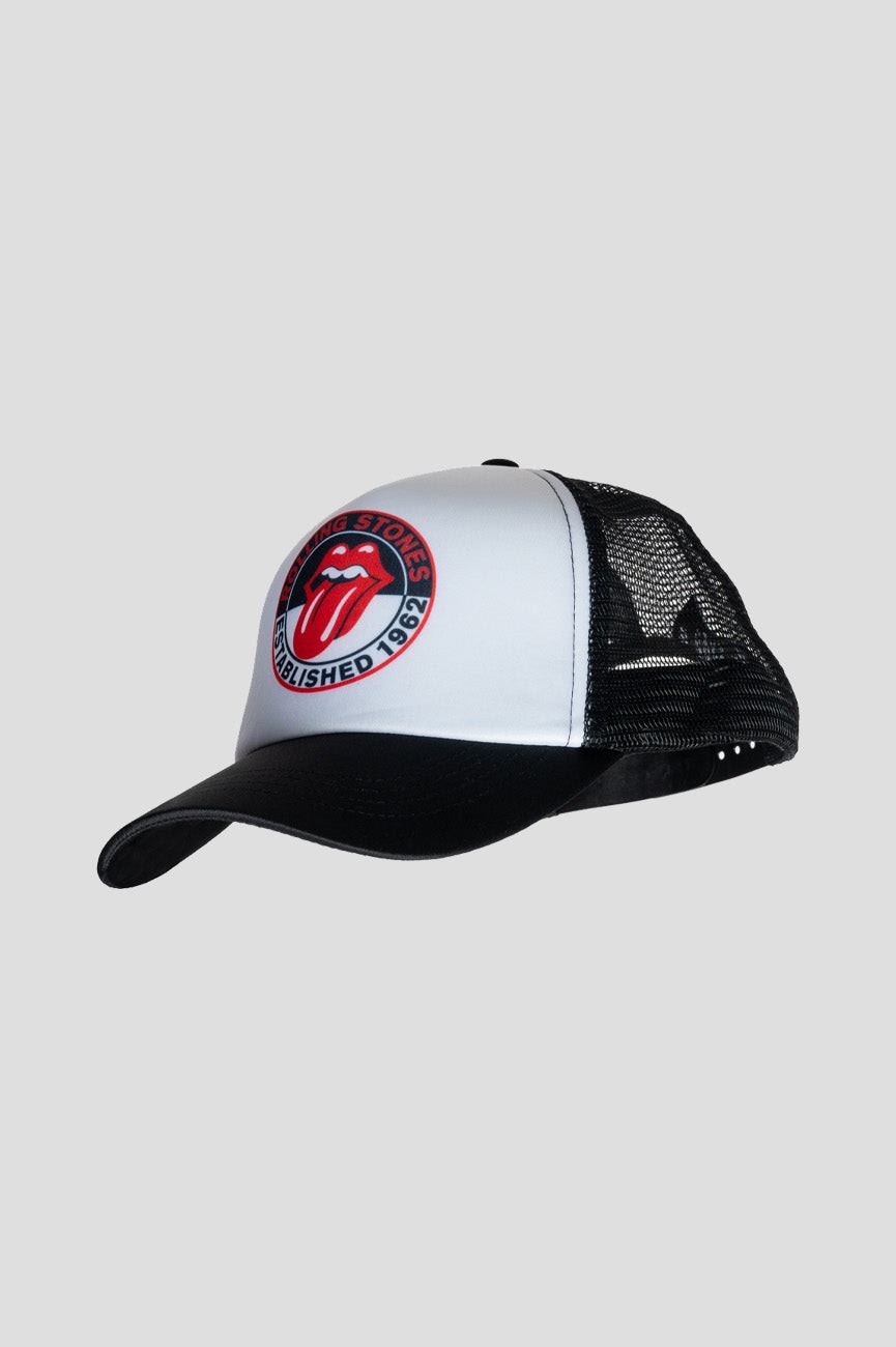 Paradiso Clothing Unisex Black/White The Rolling Stones Est 1962 Trucker Cap