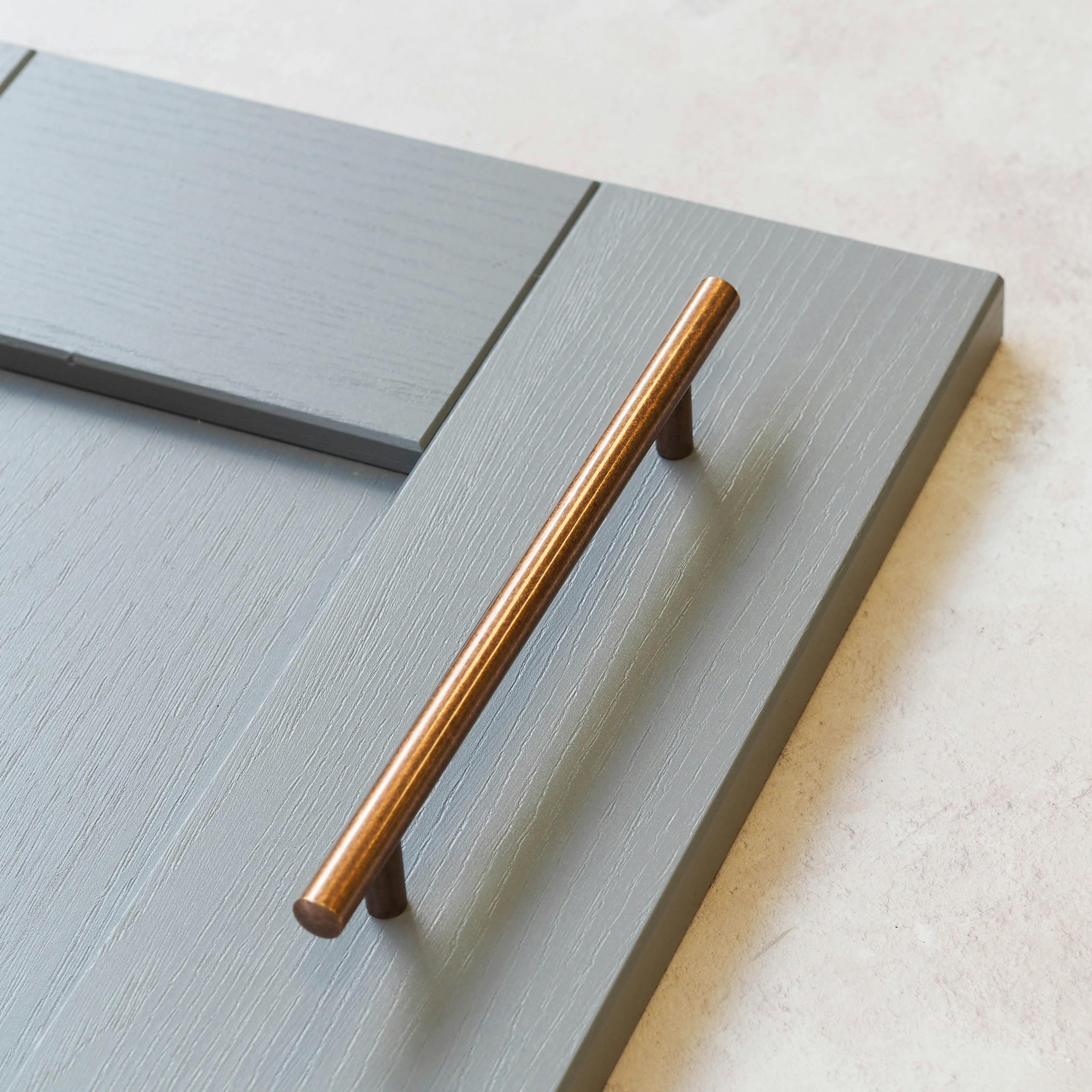 Rackhams Antique Copper Bar Handles - 192Mm Handle