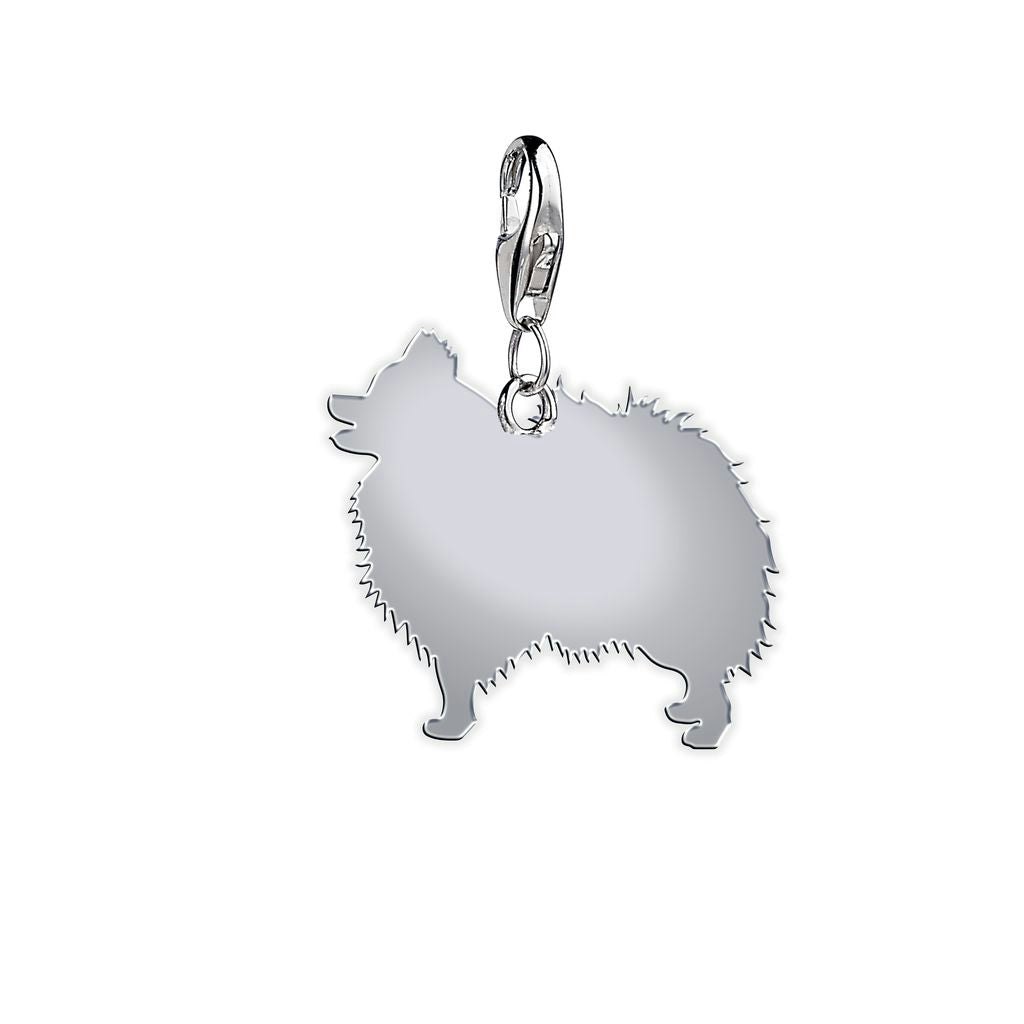 Mylee London Silver Pomeranian Silhouette Charm - Clip On Charm - Yes