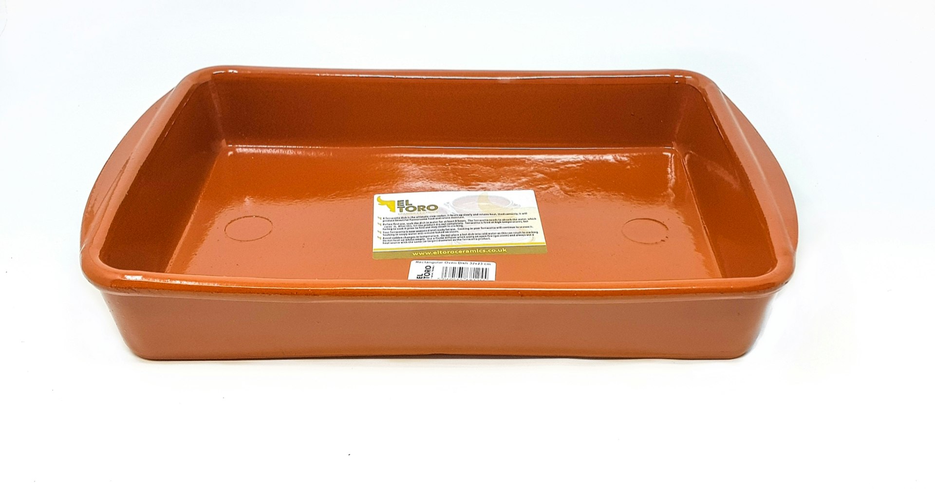 Verano Spanish Ceramics Brown El Toro - Rectangular Oven Dishes - 32Cm - Earthenware