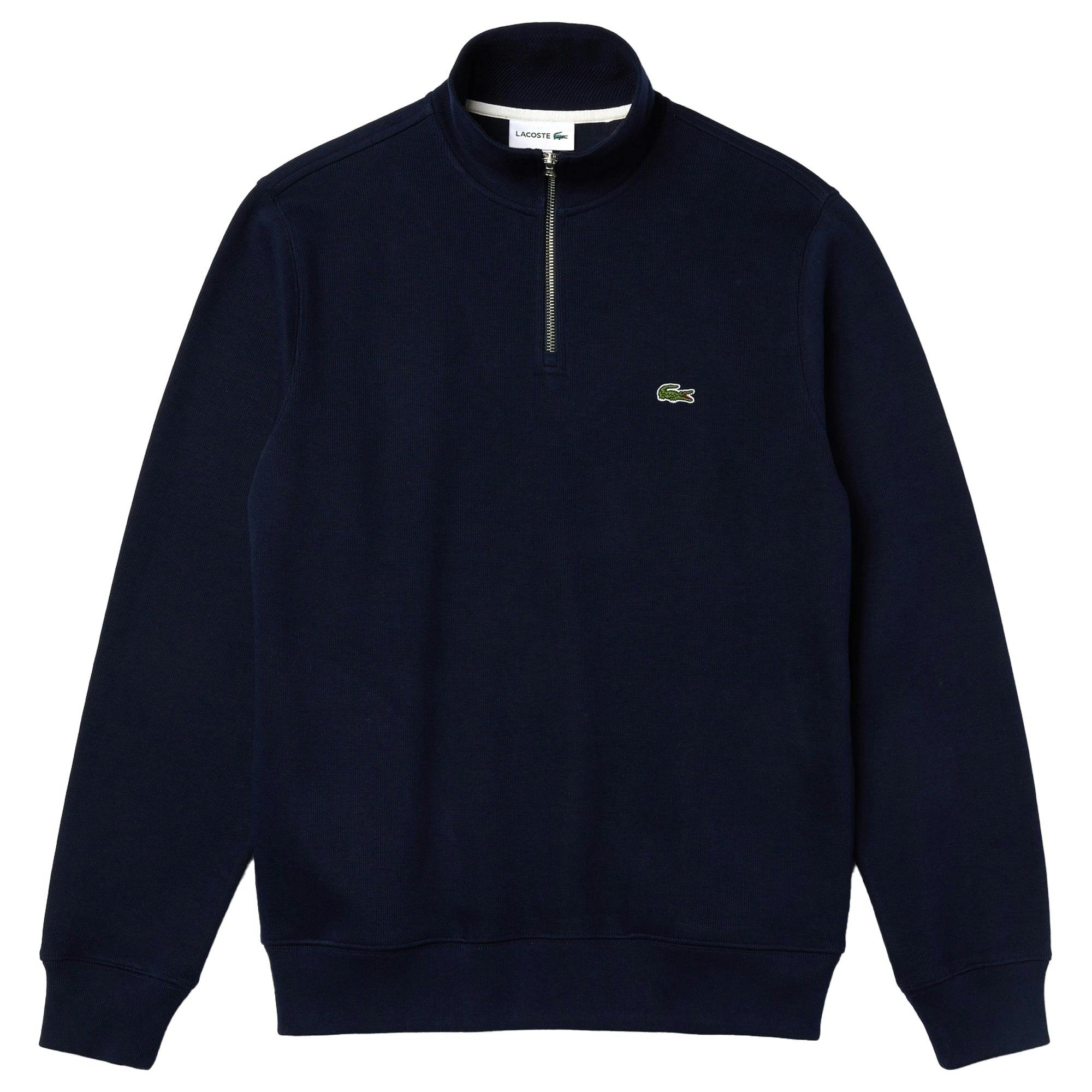Lacoste Green Sh1927 Quarter Zip Sweatshirt - Navy - XX-Large