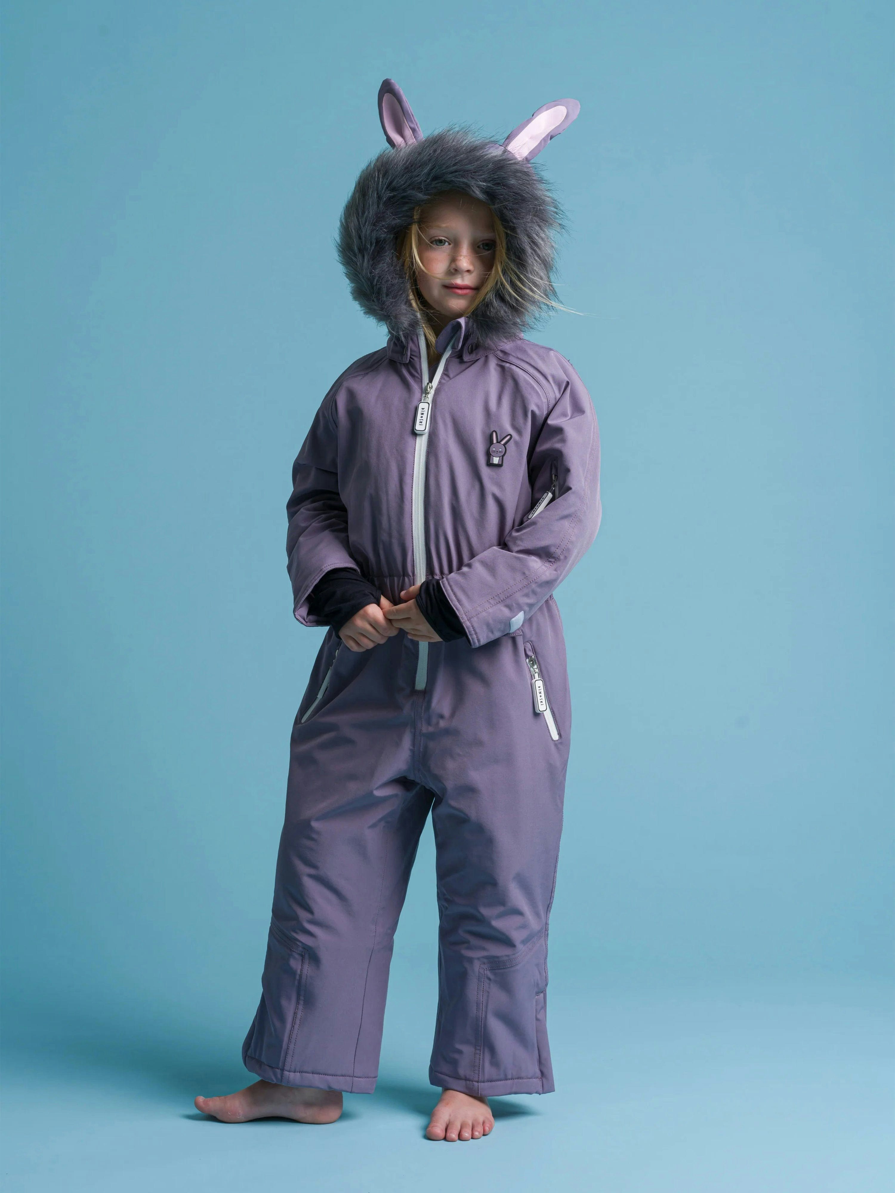 Roarsome Girls Purple Hop The Bunny Snowsuit In - 1 - 2 Yrs