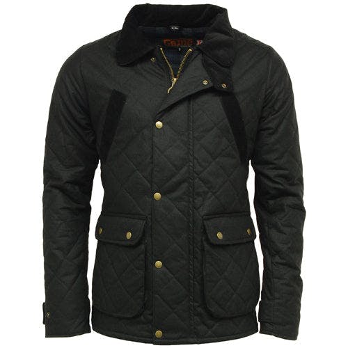 Coolandnew Black Game Oxford Quilted Wax Jacket - Xxl