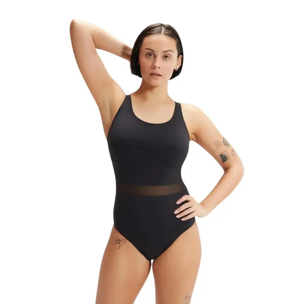 Speedo Black Shaping Luniaglow Swimsuit - Uk Size 42