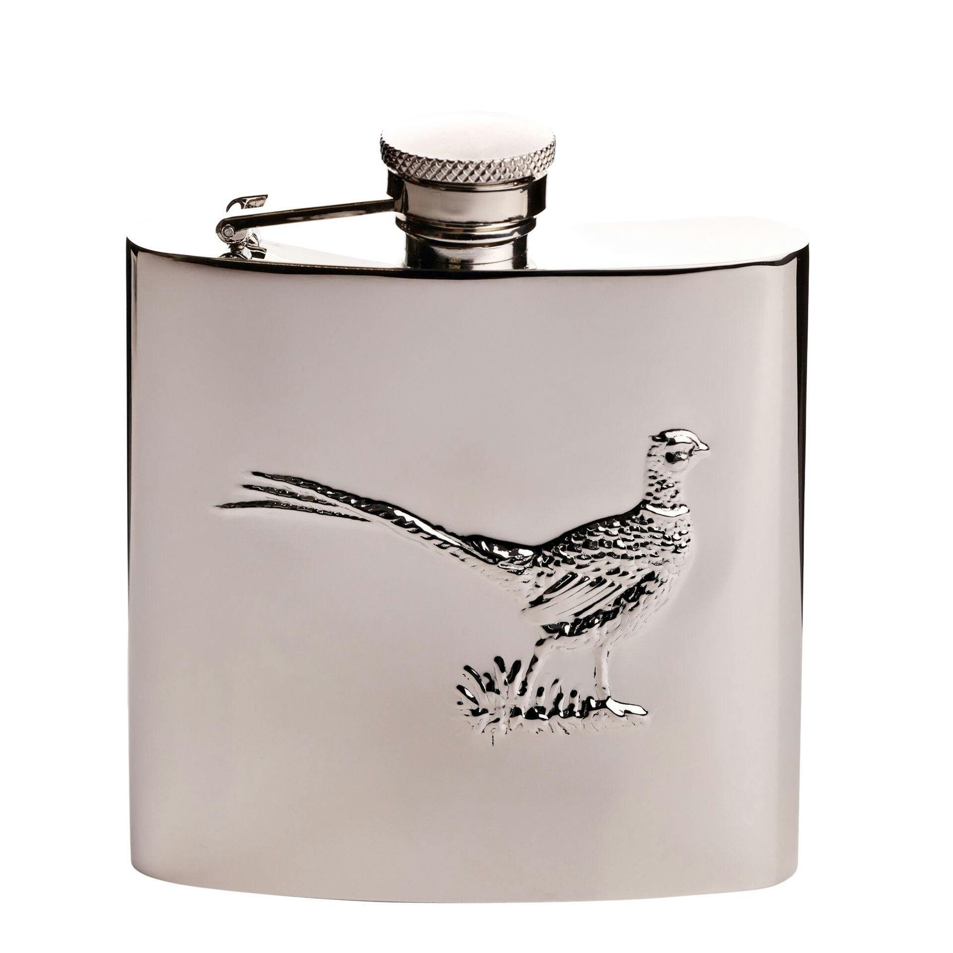 Classic Luxury Pheasant Hip Flask Hip Flasks Sliver - Image 4