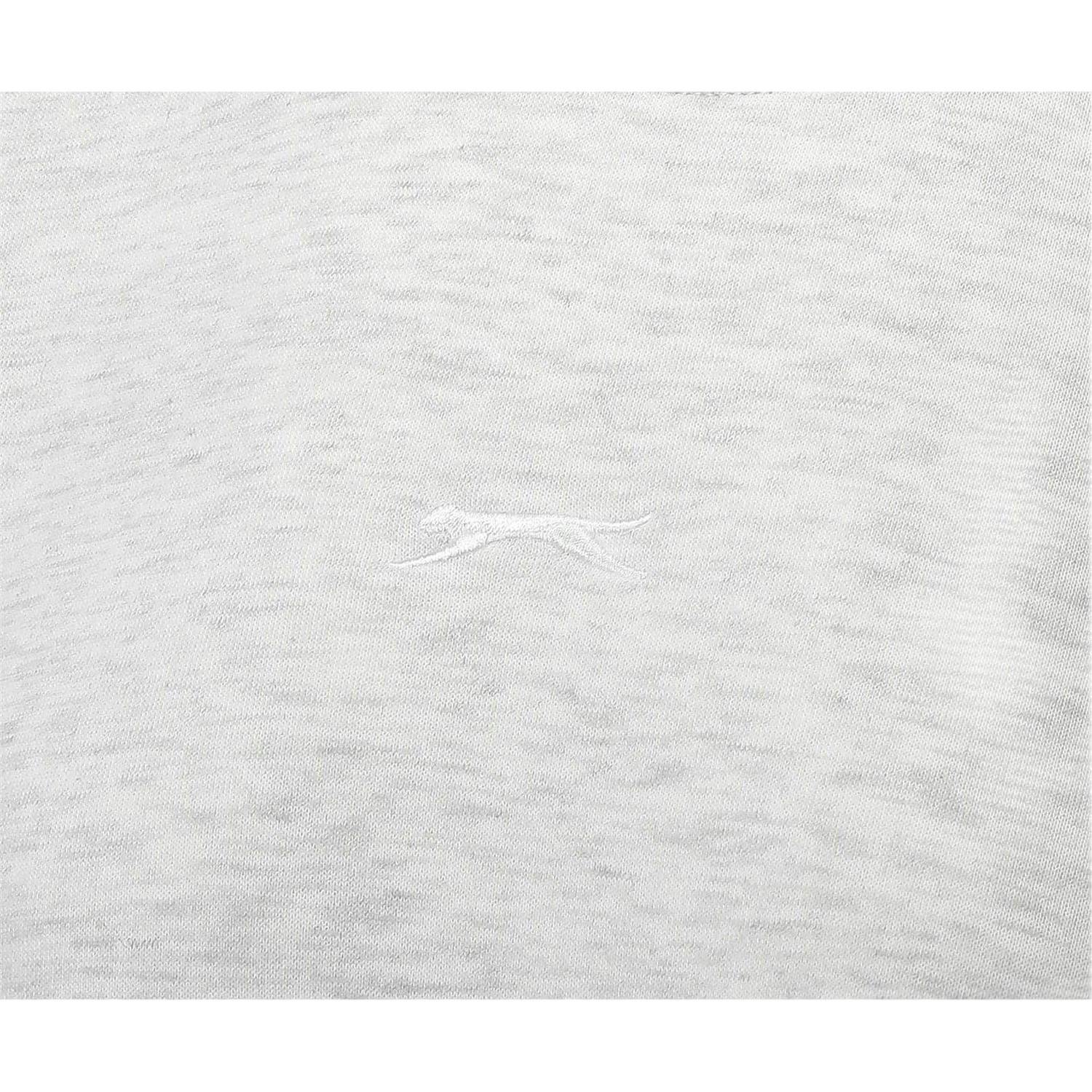 Slazenger Women's Grey Plain Polycotton Crew Neck Jumper - Ice Marl - 14 Uk - Ice Marl - 65% Polyester/35% Cotton