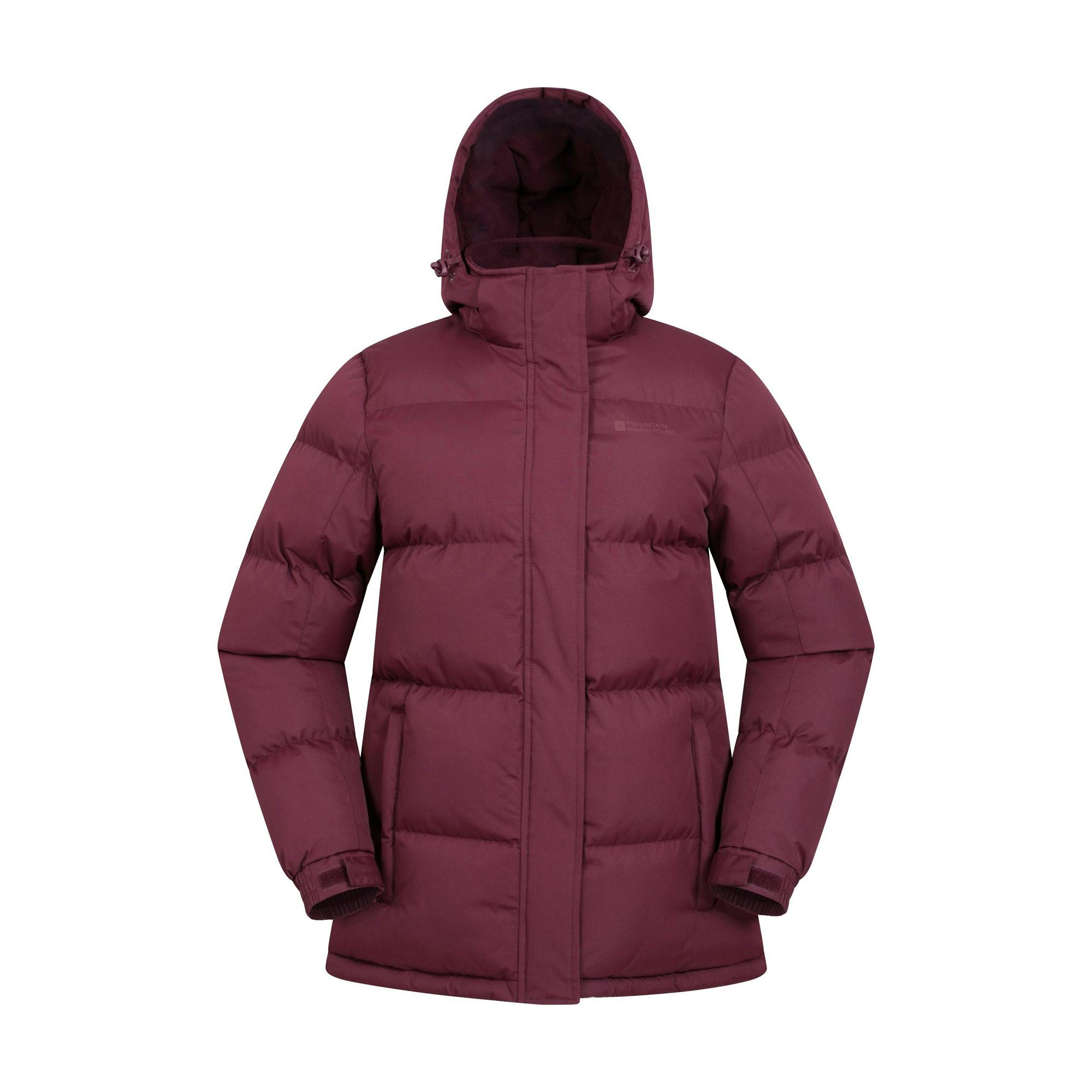 Mountain Warehouse Women's Burgundy / Waterproof Padded Jacket - 16 Uk - 100% Polyester