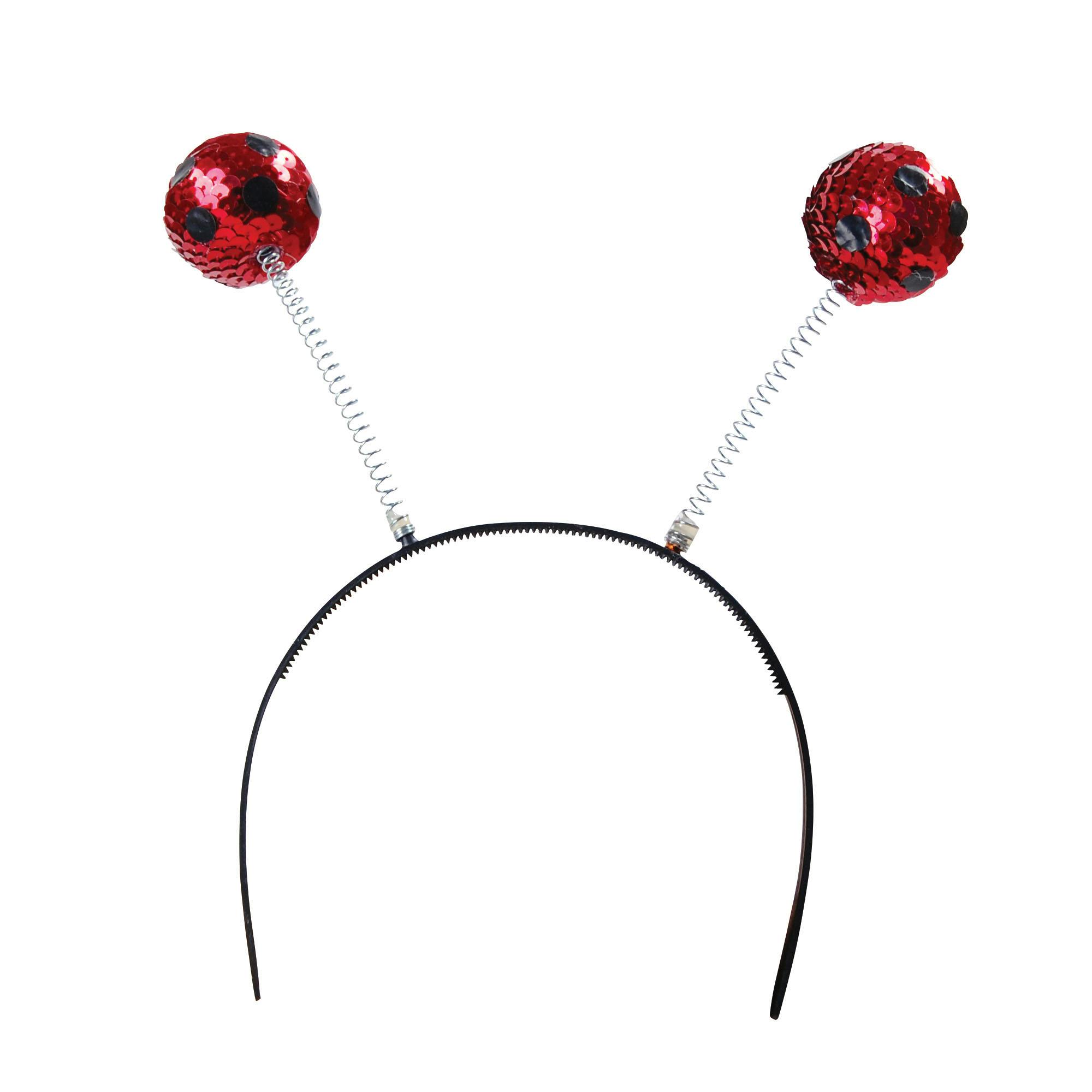 Bristol Novelty Unisex Red/Black Ladybird Head Boppers - One Size