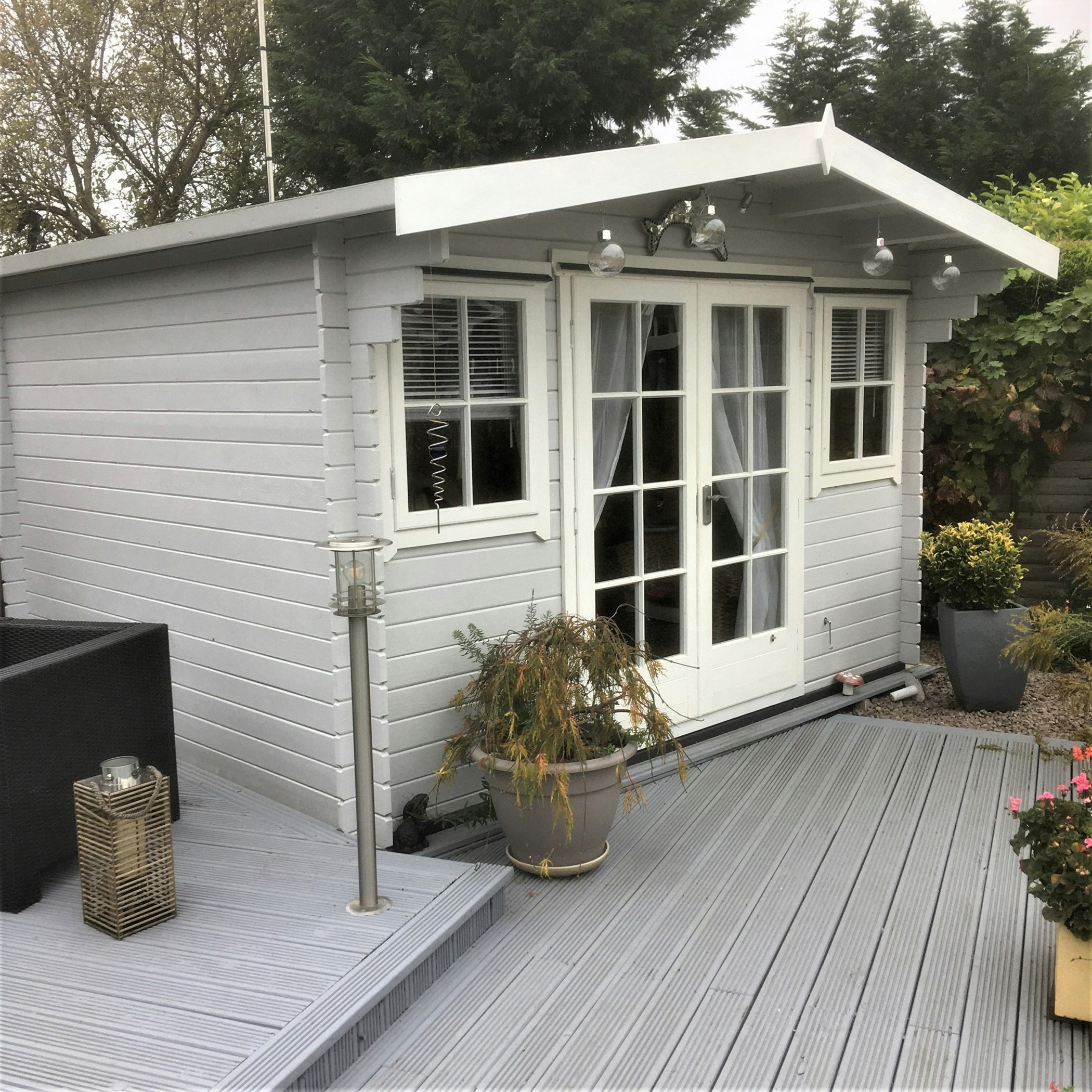 Rackhams Light/Grey Clipstone 12Gx10 Log Cabin 28Mm Interlock Cladding