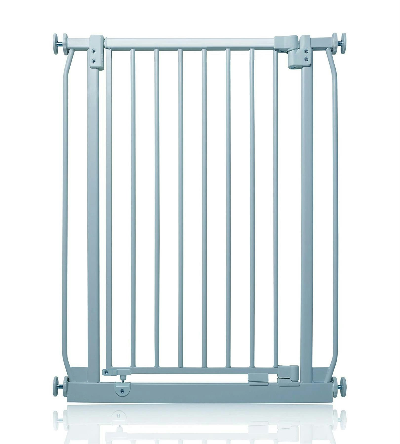 Safetots Grey Extra Tall Elite Safety Gate, 71Cm - 80Cm, Matt Extra Tall 96.8Cm In Height, Pressure Fit Stair Gate - Metal - 71Cm -80Cm