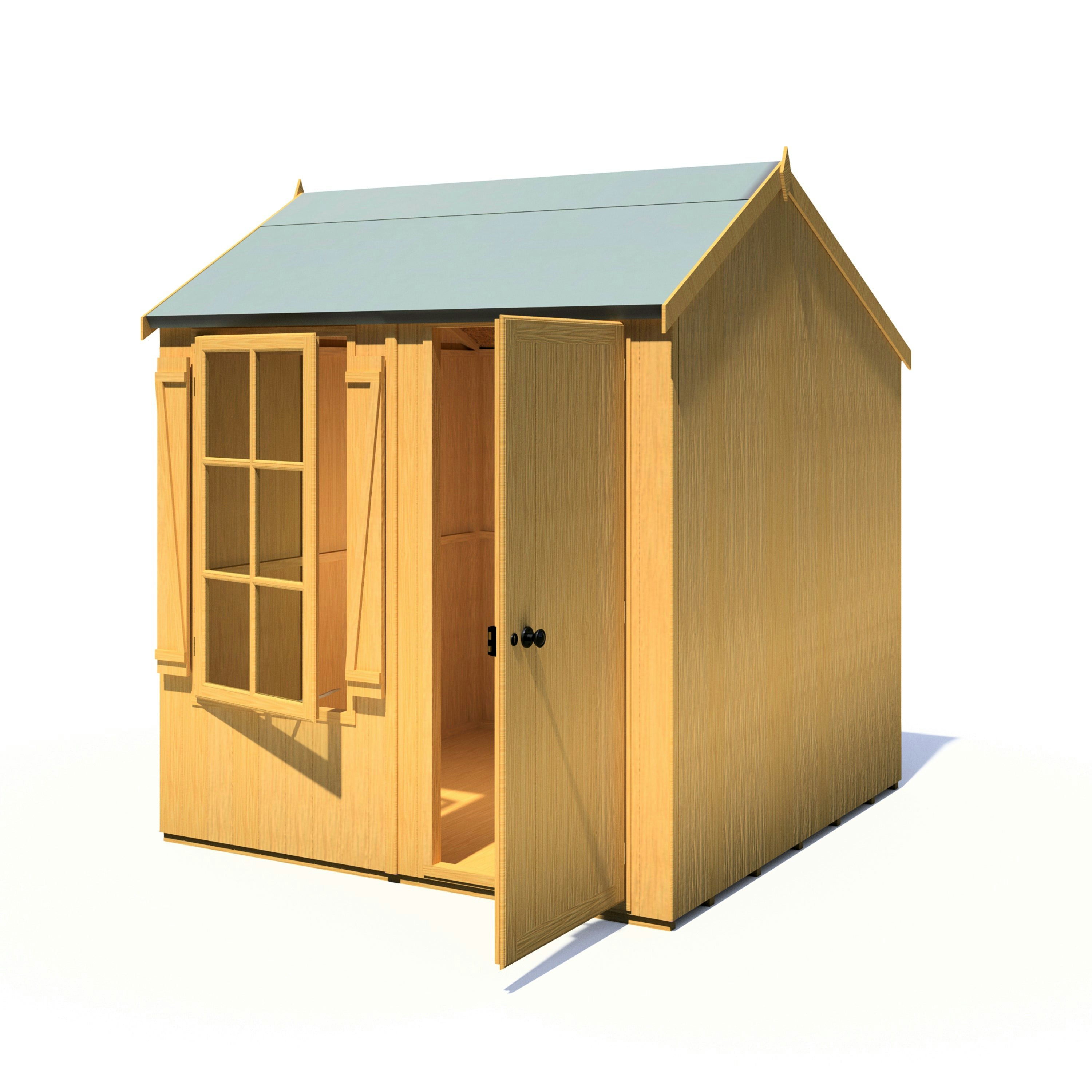 Rackhams Light/Green Holt Apex Garden Shed Shiplap 7X7