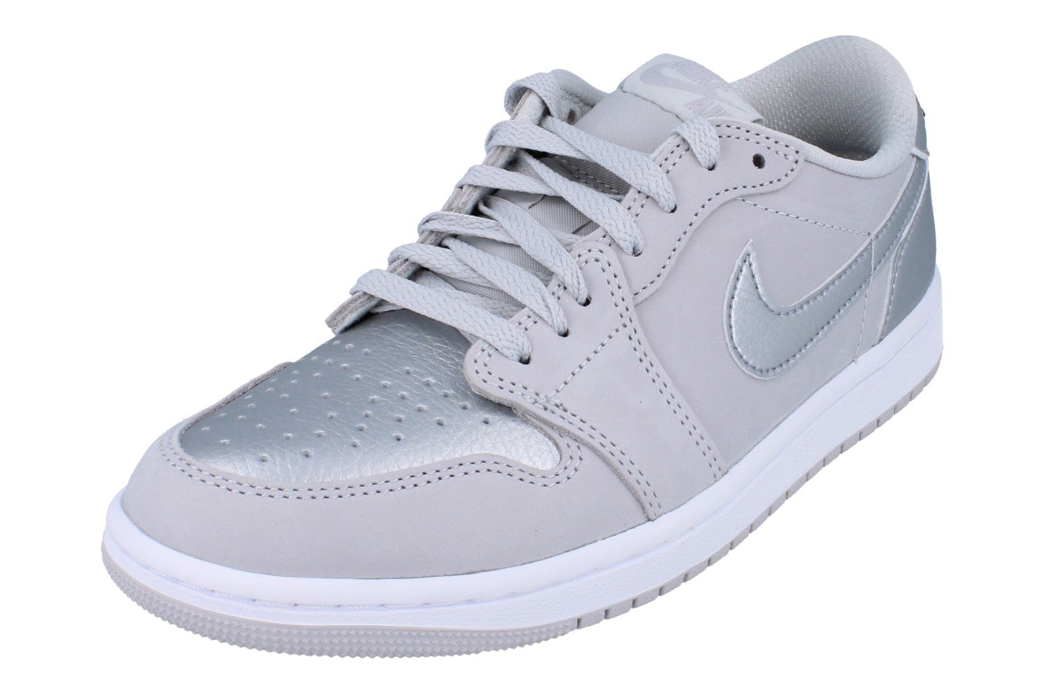 Nike Men's Grey/Silver Air Jordan 1 Retro Low Og Trainers Cz0790 002 - Uk 13 | Us 14 | Eu 48.5