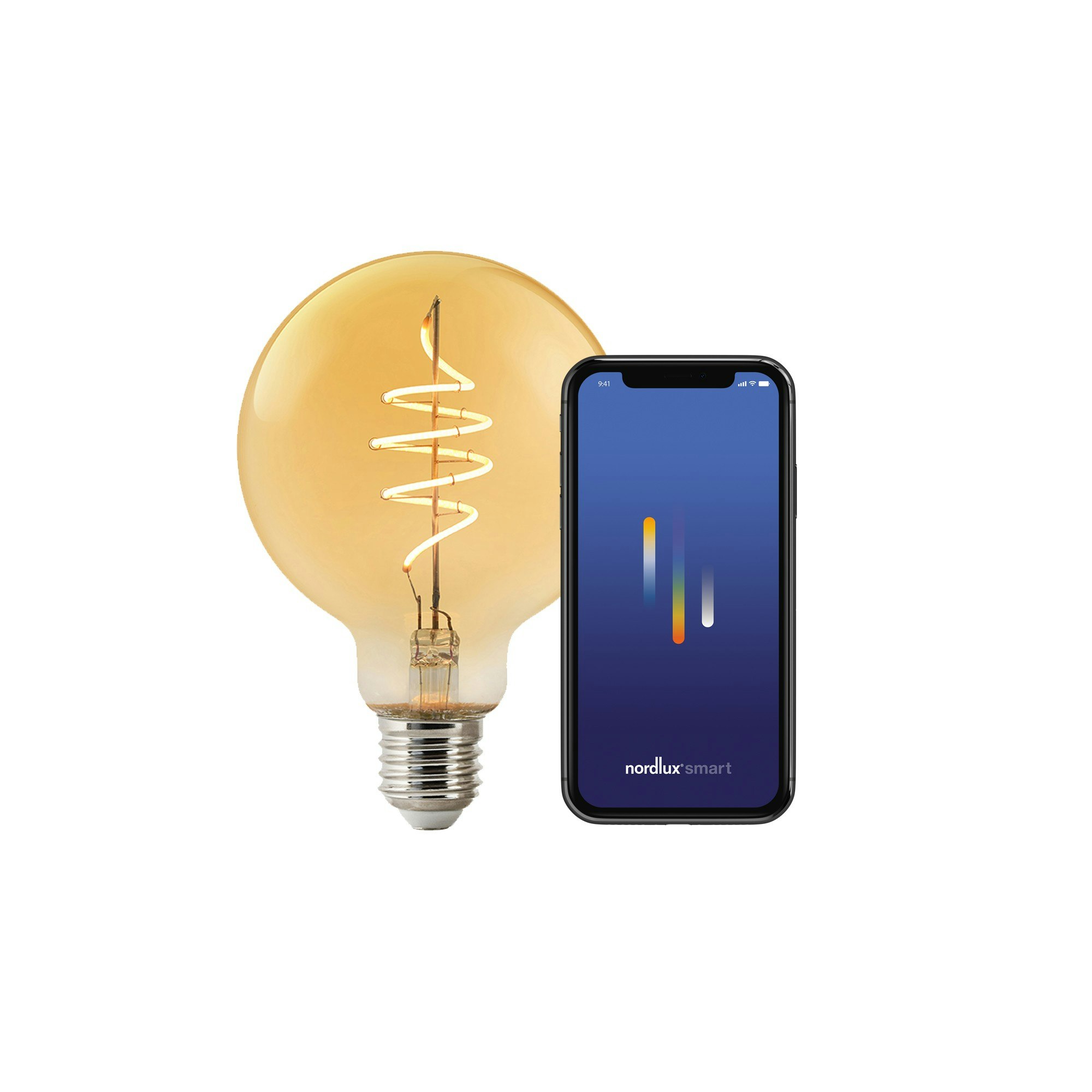 Nordlux Light/Amber/Gold Smart E27 | G95 Deco | 2200 Kelvin | 380 Lumen | Bulb | - Glass - 1