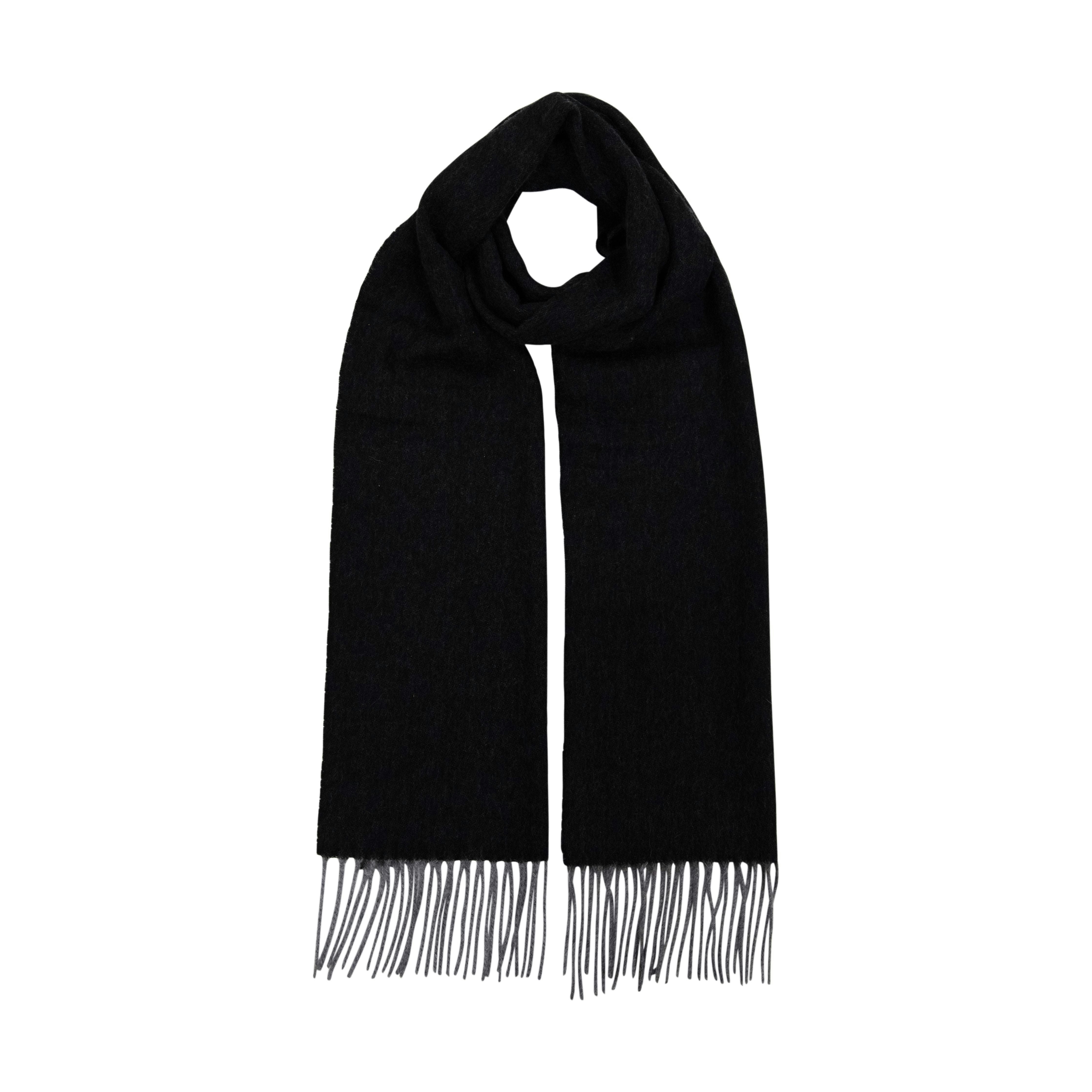 Carlyle Heath & Co. Double Face Cashmere Scarf - Charcoal