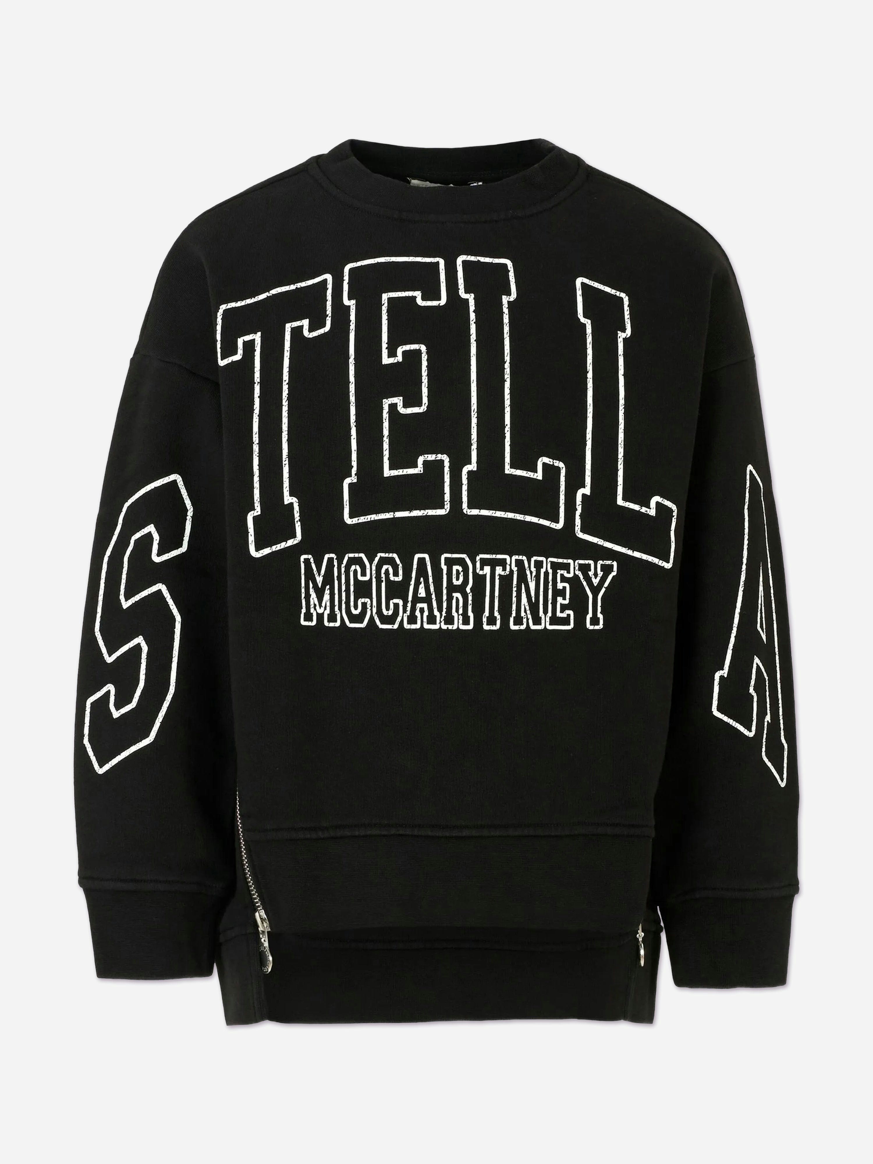 Stella Mccartney Kids Girls Black Stella Mccartney Logo Sweatshirt In - 6 Yrs