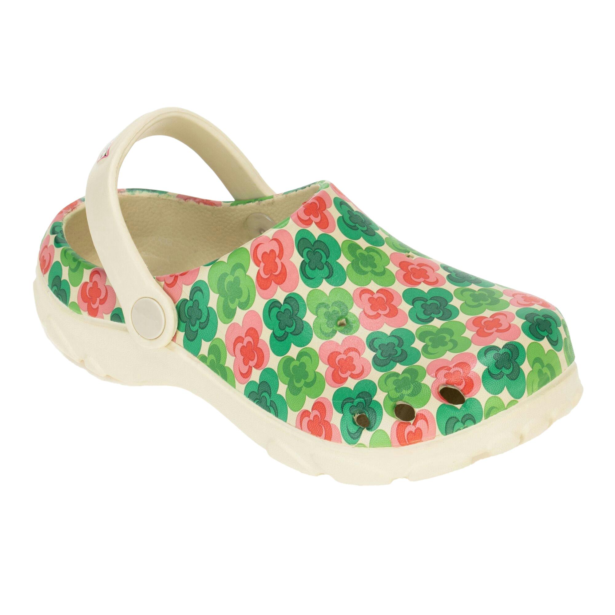 Regatta Green Kids Orla Kiely Flower Clogs - 2 Uk