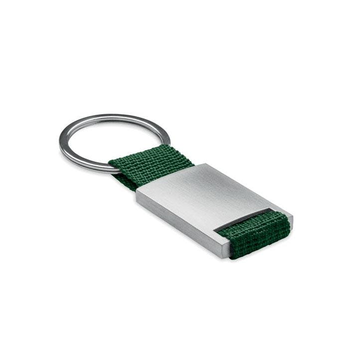 Midocean Dark/Green Tech Rectangular Metal Keyring - One Size