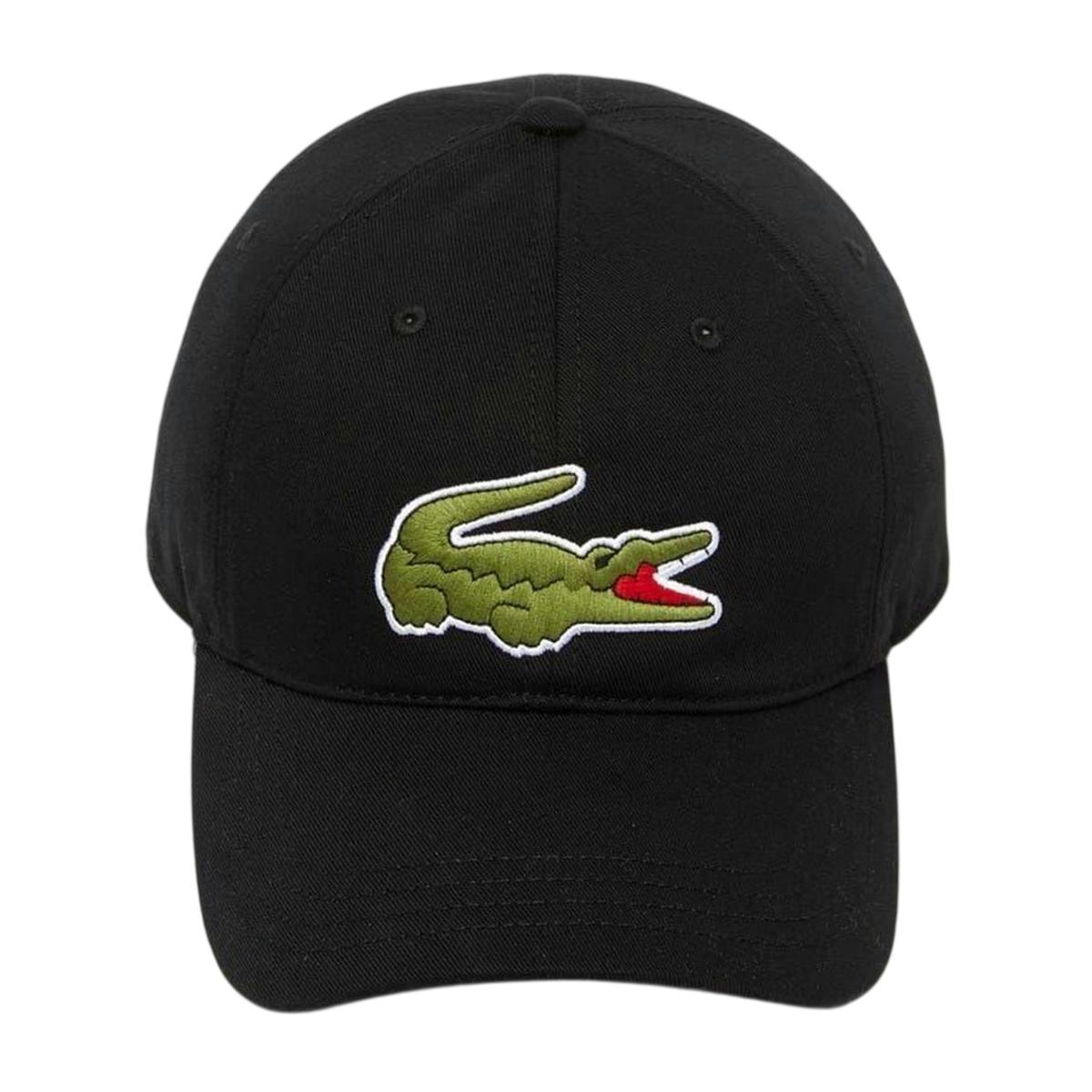 Lacoste Men's Embroidered Logo Baseball Cap - Noir - One Size - Noir - 100% Mixed