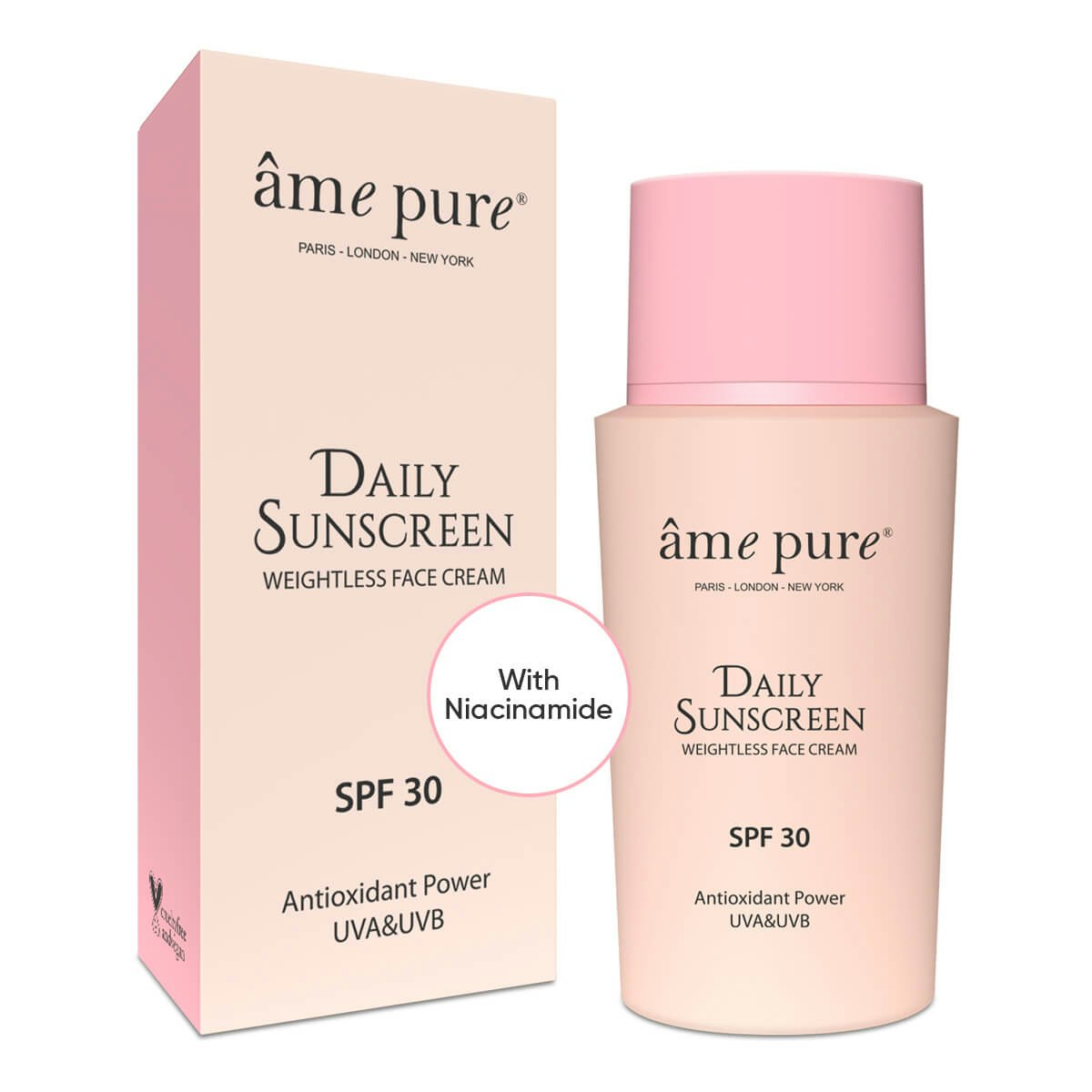 Âme Pure Cream Daily Sunscreen | Spf 30 - Anti-Aging Face With Niacinamide - 1 Pcs.