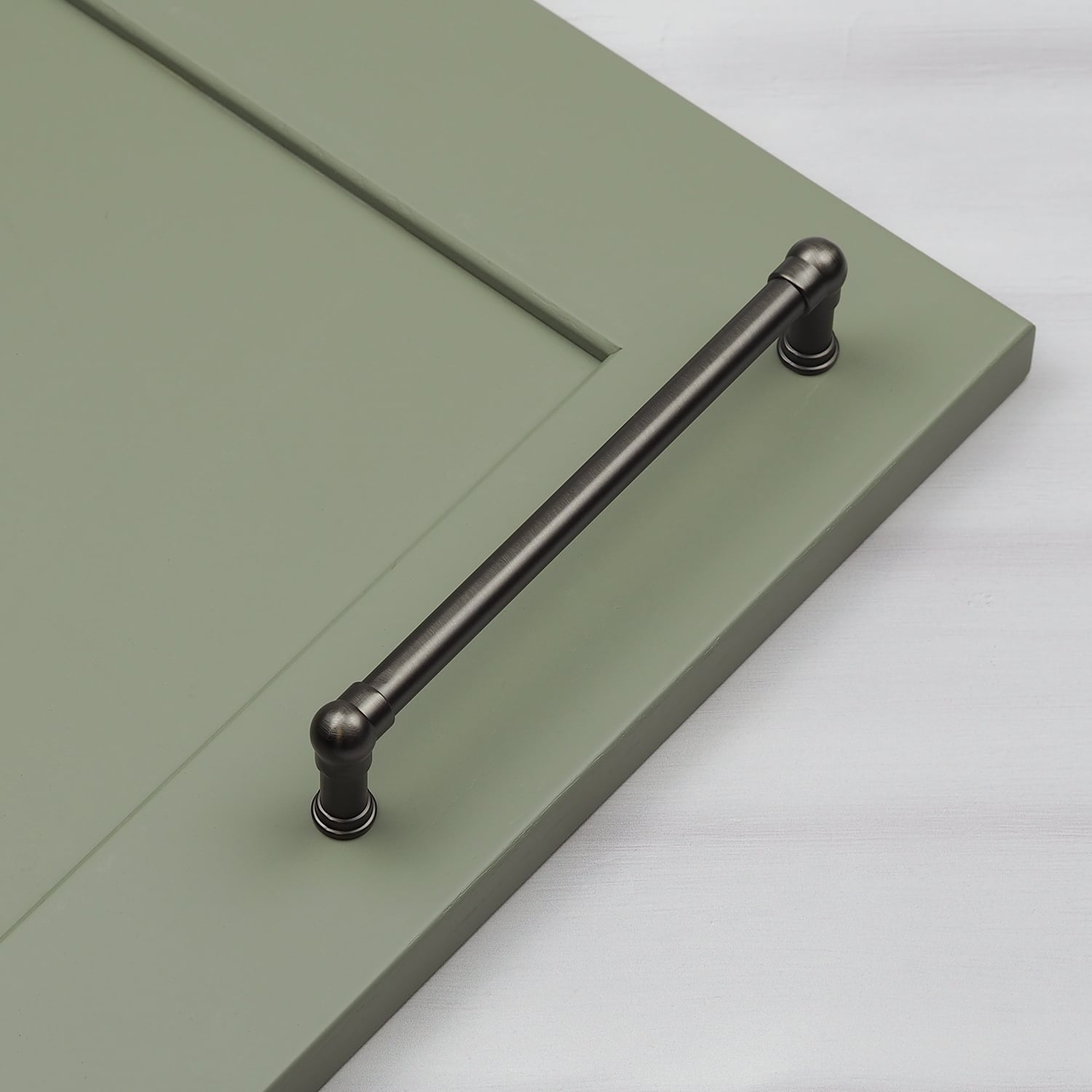 Handle & Home Grey Brushed Industrial Pipe Style Cabinet D Bar Handles - 160Mm Handle - Image 5