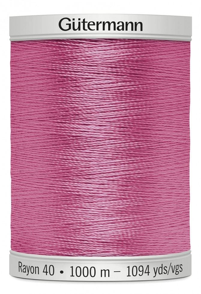 Gutermann No 40 Sulky Rayon Embroidery Thread 1000M Rayon Thread Suitable For Embroidery - 1256 - 1000 Metres