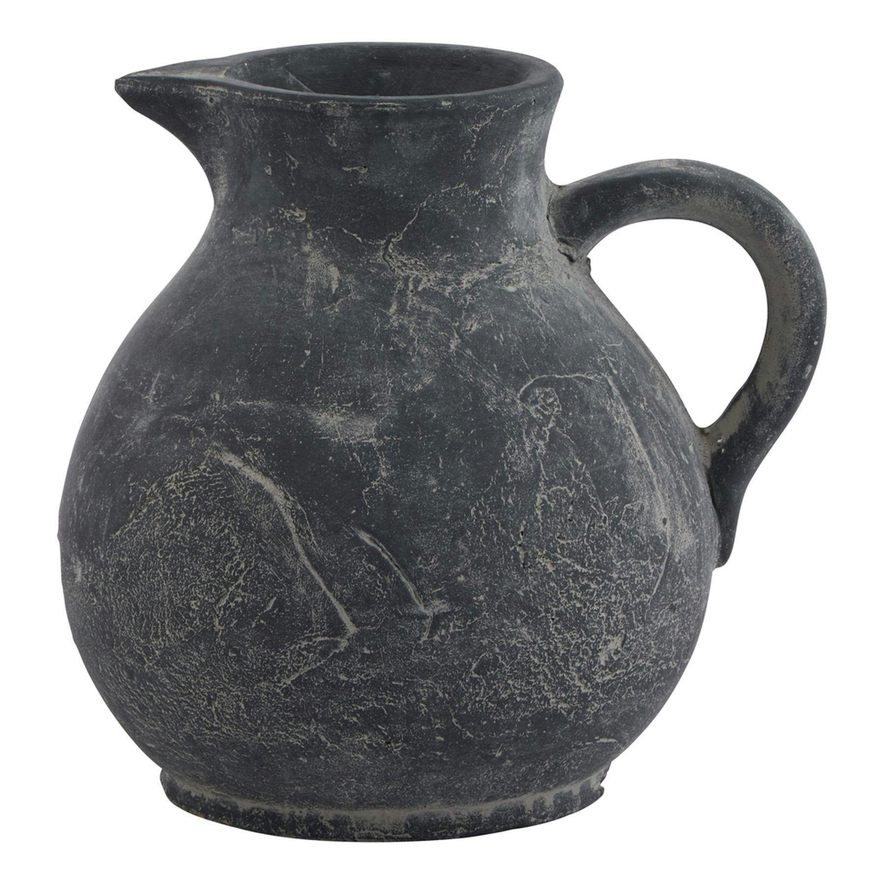 Hill Interiors Grey Amalfi Jug - 23Cm X 22Cm X 22Cm - 100% Mixed