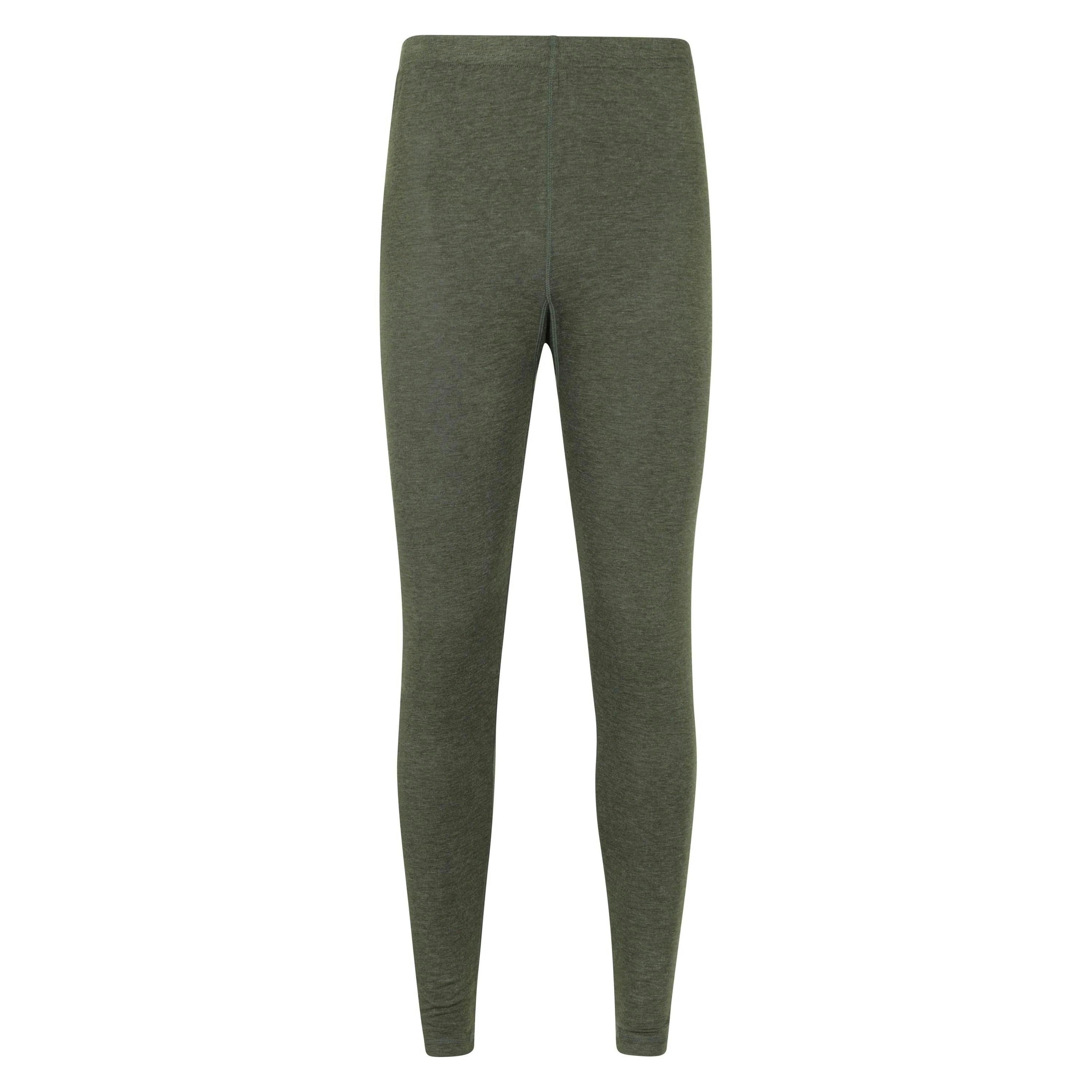 Mountain Warehouse Men's Green Keep The Heat Thermal Bottoms - Khaki - Khaki - Xxl - 37% Acrylic/32% Polyester/25% Viscose/6% Elastane