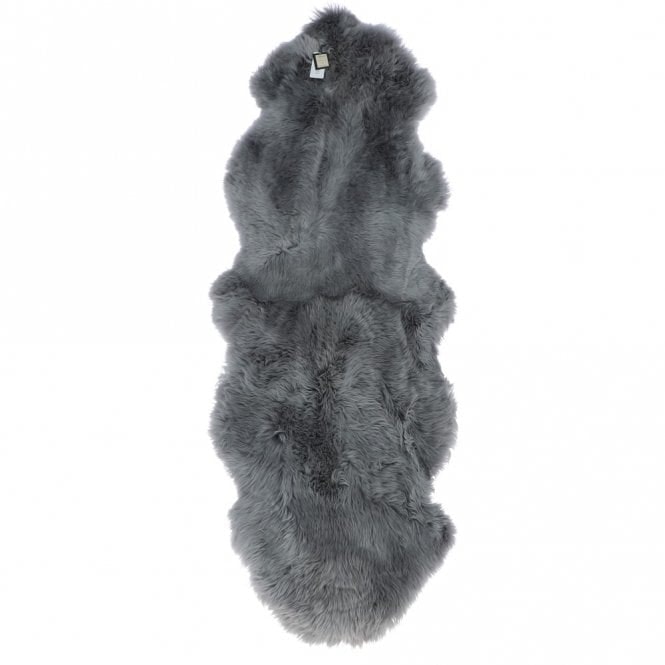Rackhams Grey Double Australian Sheepskin Rug - Double - Sheepskin