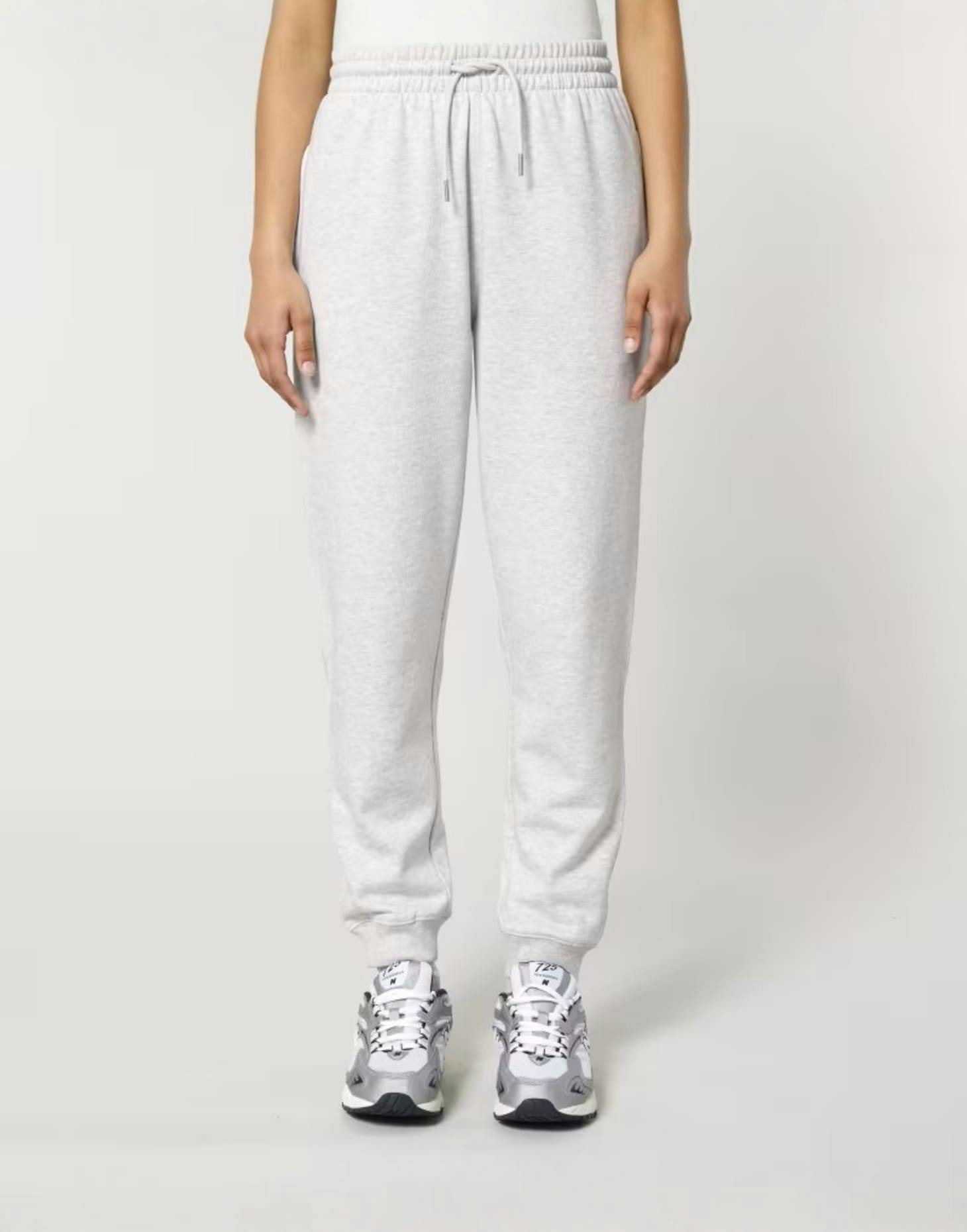 British Boxers Women's Organic Cotton Relax Joggers – Heather Snow - X-Large