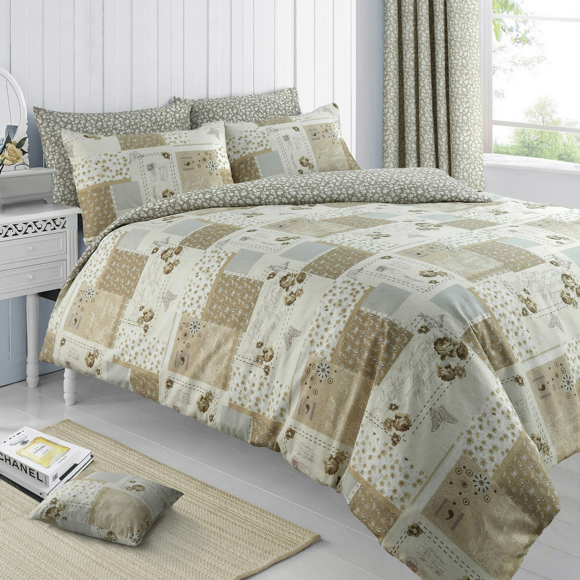 Rackhams Brown Maya Printed Cotton Blend Duvet Cover And Pillowcase Set - Single
