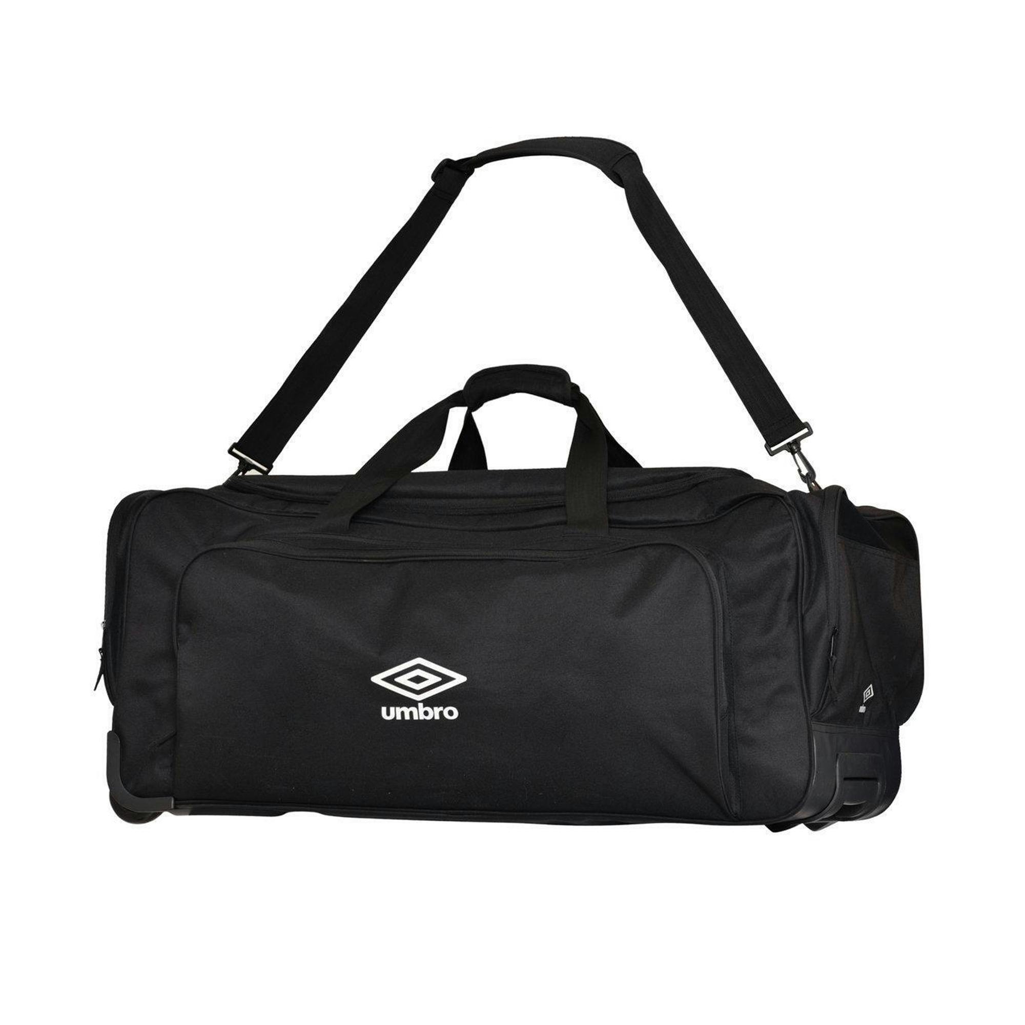Umbro Black Megadeck Ii Wheeled Duffel Bag - Xl - 100% Polyester