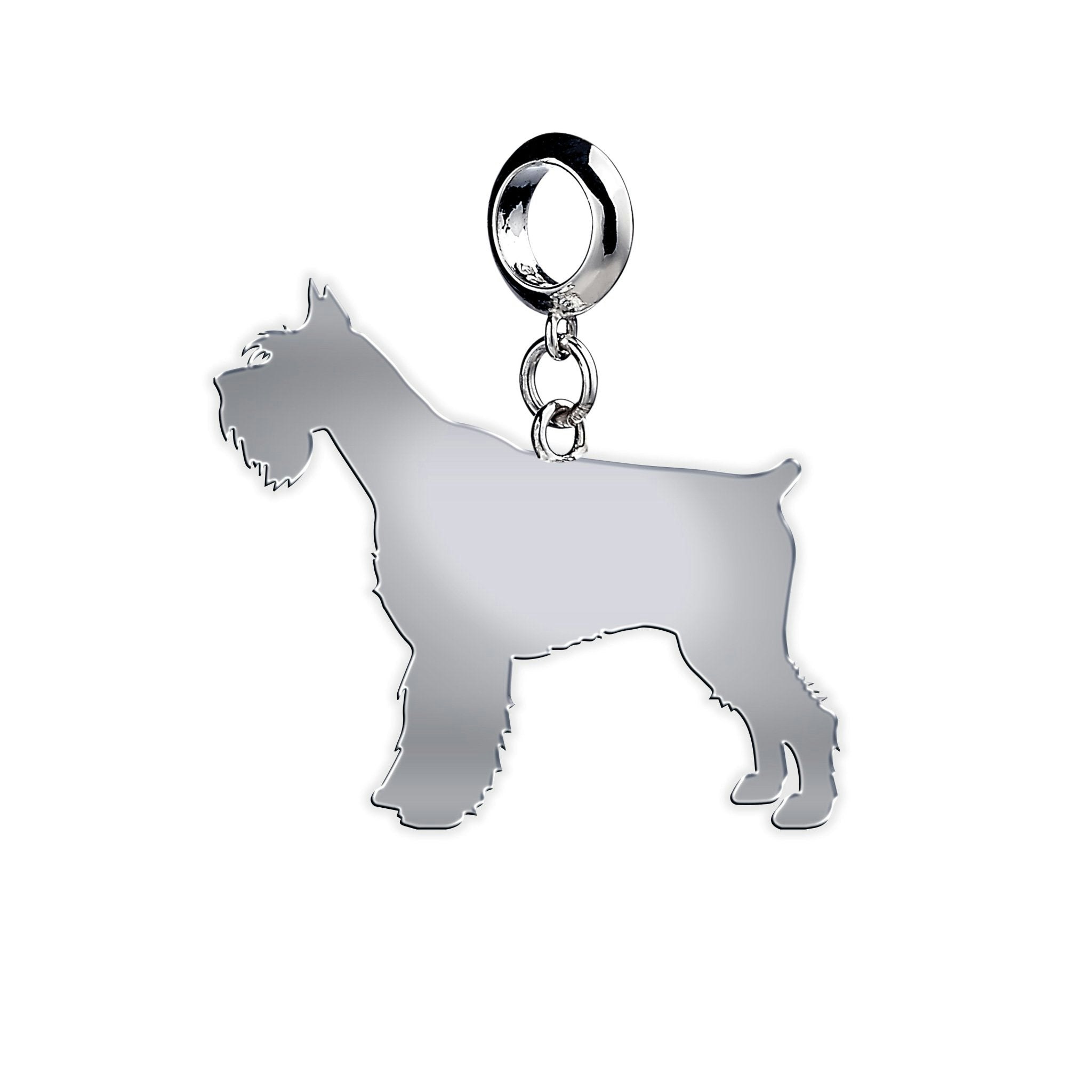 Mylee London Silver Giant Schnauzer Silhouette Charm - No - Slider Charm