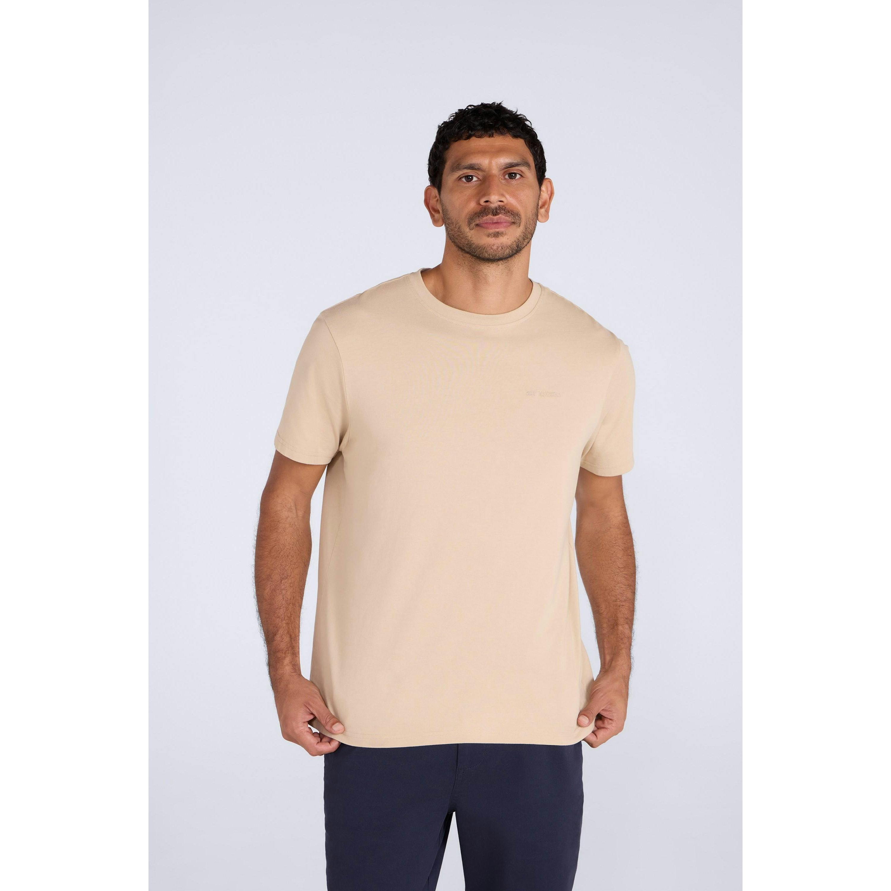 Animal Men's Light/Beige Icon Organic T-Shirt - Xs - 100% Mixed