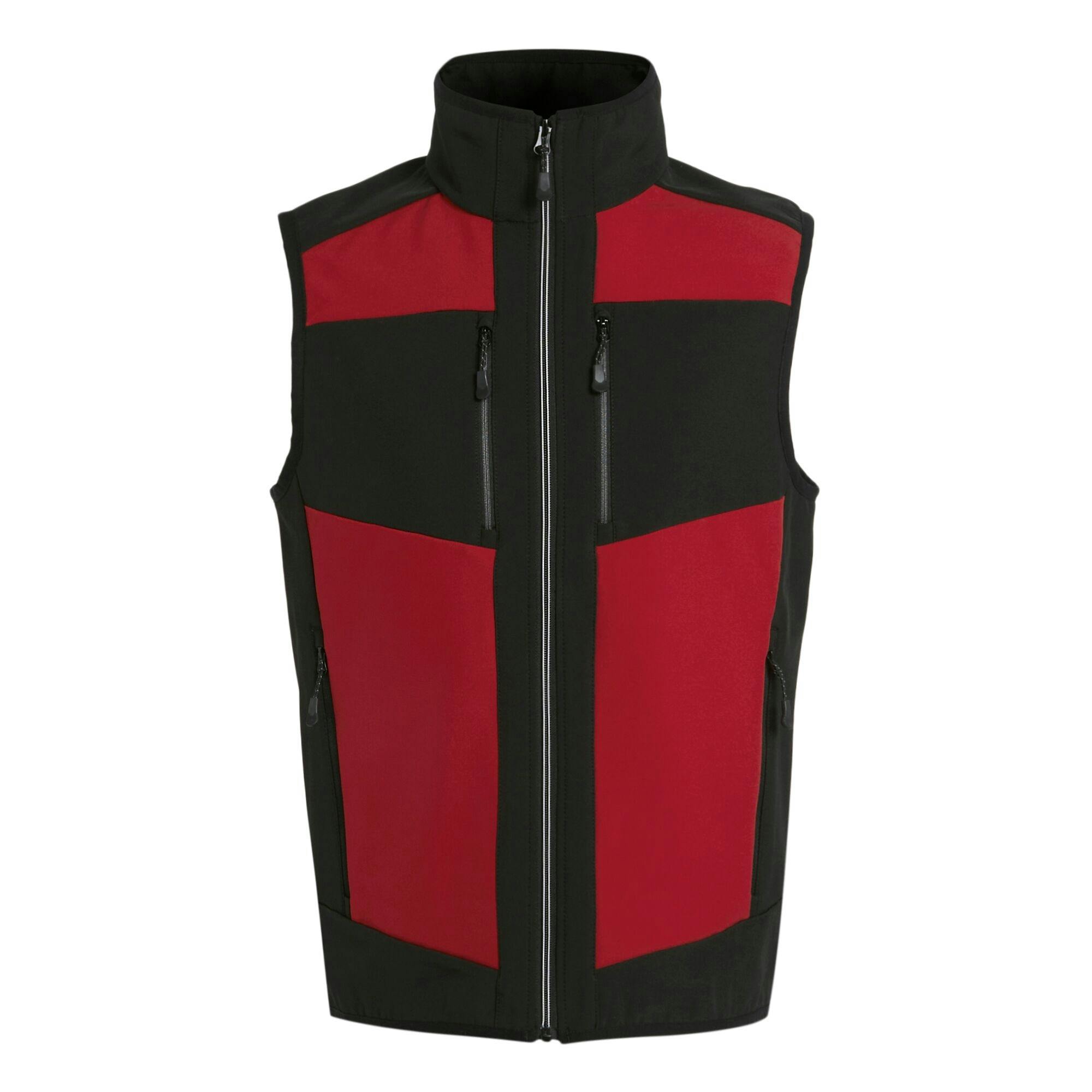 Regatta Men's Red/Black Professional Colour Block Softshell Body Warmer - Classic - S - Classic - 100% Mixed