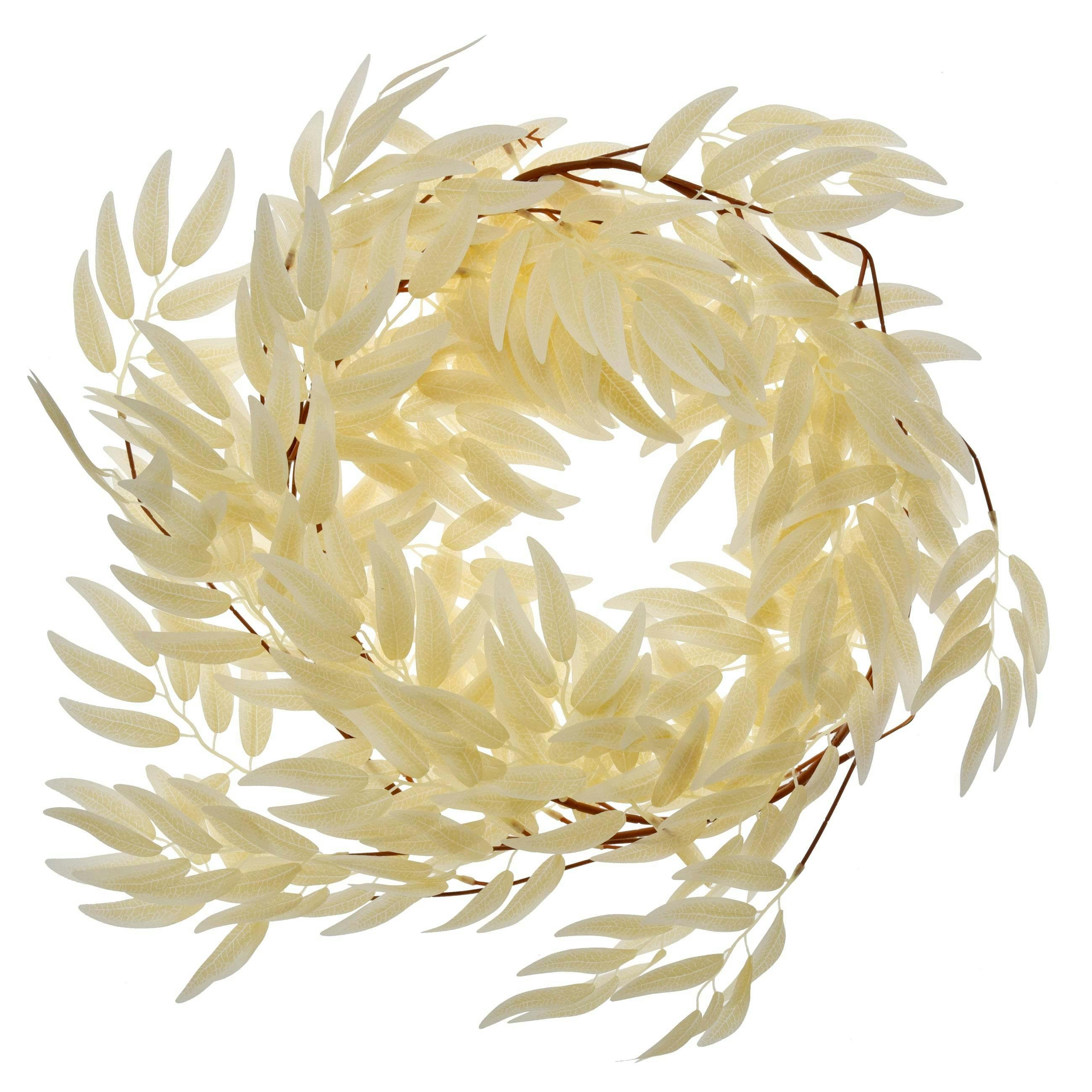 Rackhams Artificial Champagne Salix Leaf Garland 170Cm