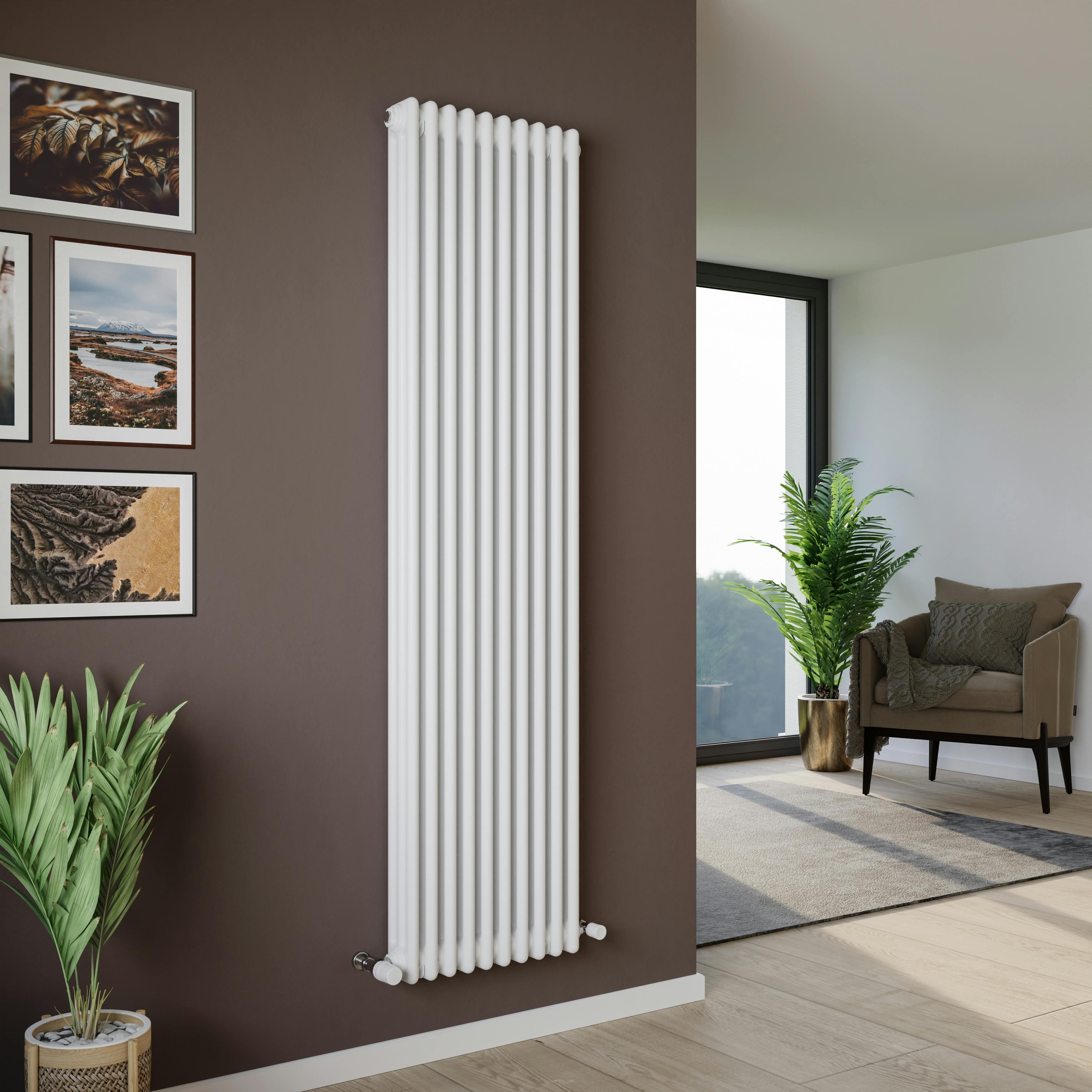 Agadon White Kylo 3 Column Traditional Radiator - 1800 X 470