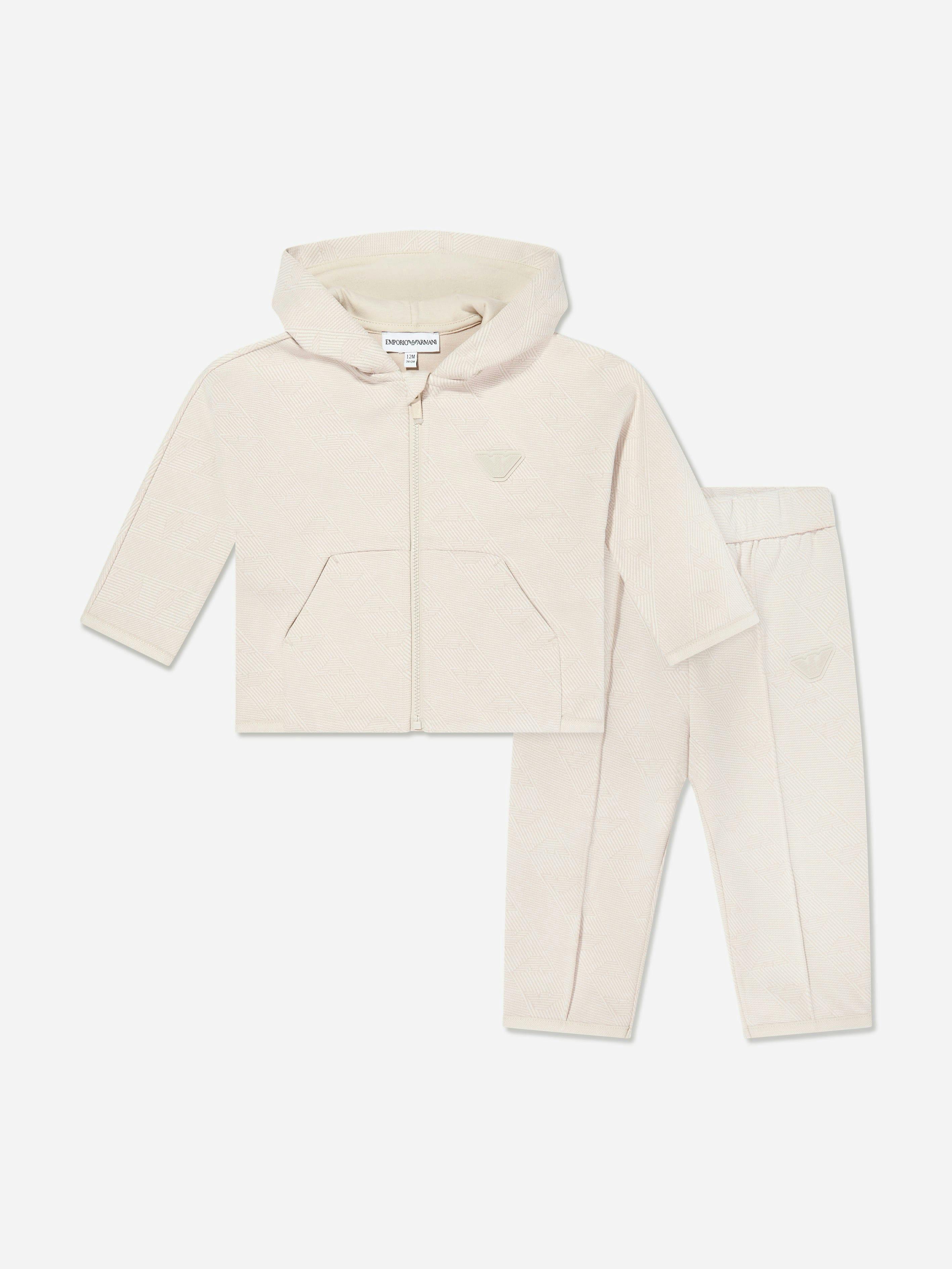 Emporio Armani Men's Beige Baby Boys Eagle Logo Tracksuit In - Camel - 18 Months
