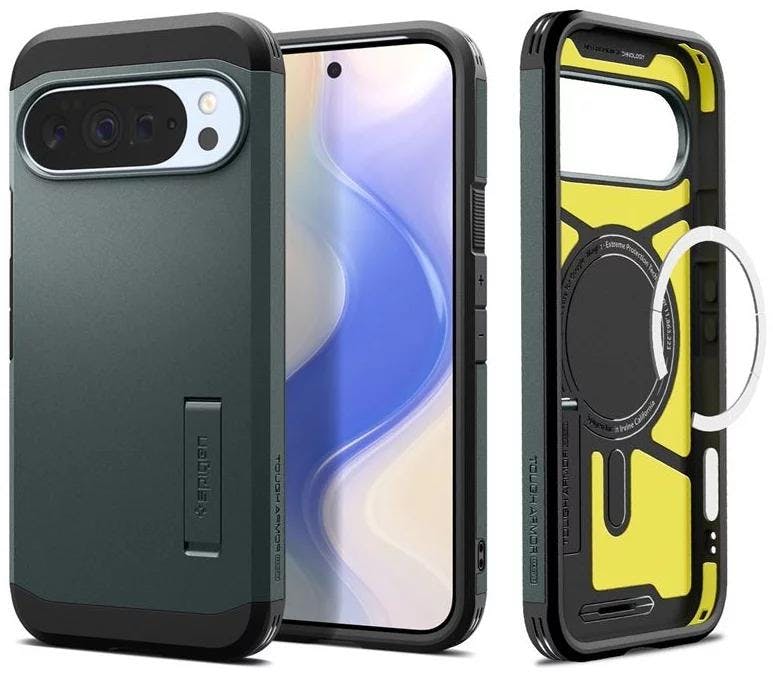Spigen Green Tough Armor Ai Case With Pixelsnap For Google Pixel 10 Pro Xl 6.8" Abyss - Acs09730