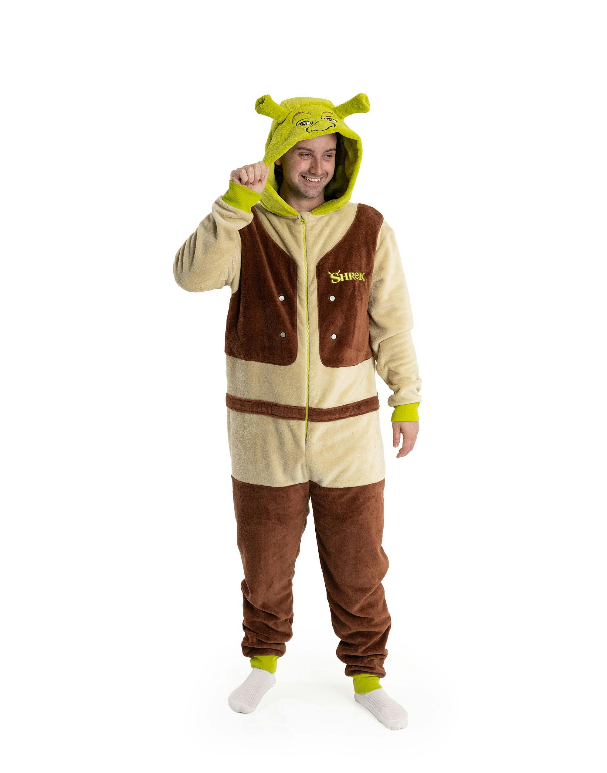 Vanilla Underground Unisex Beige Shrek Character Onesie - Small
