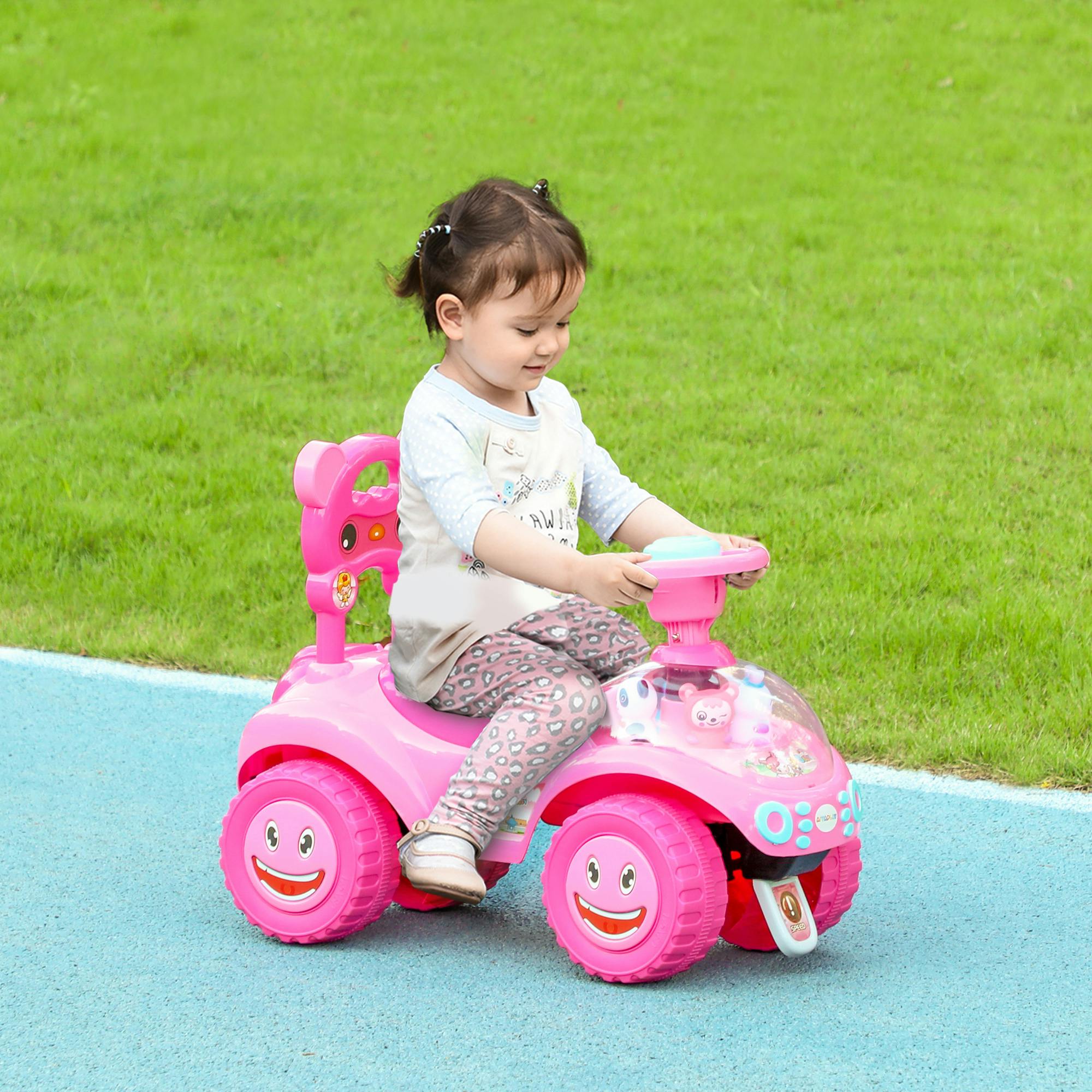 Aiyaplay Women's Pink Ride On Toy, Foot To Floor Design With Music, Light, Horn In | : Size 1 Pack - Image 3