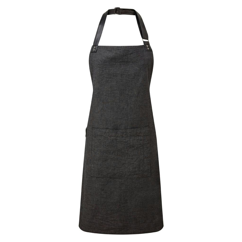 Premier Unisex Black Annex Bib Apron In - Image 4