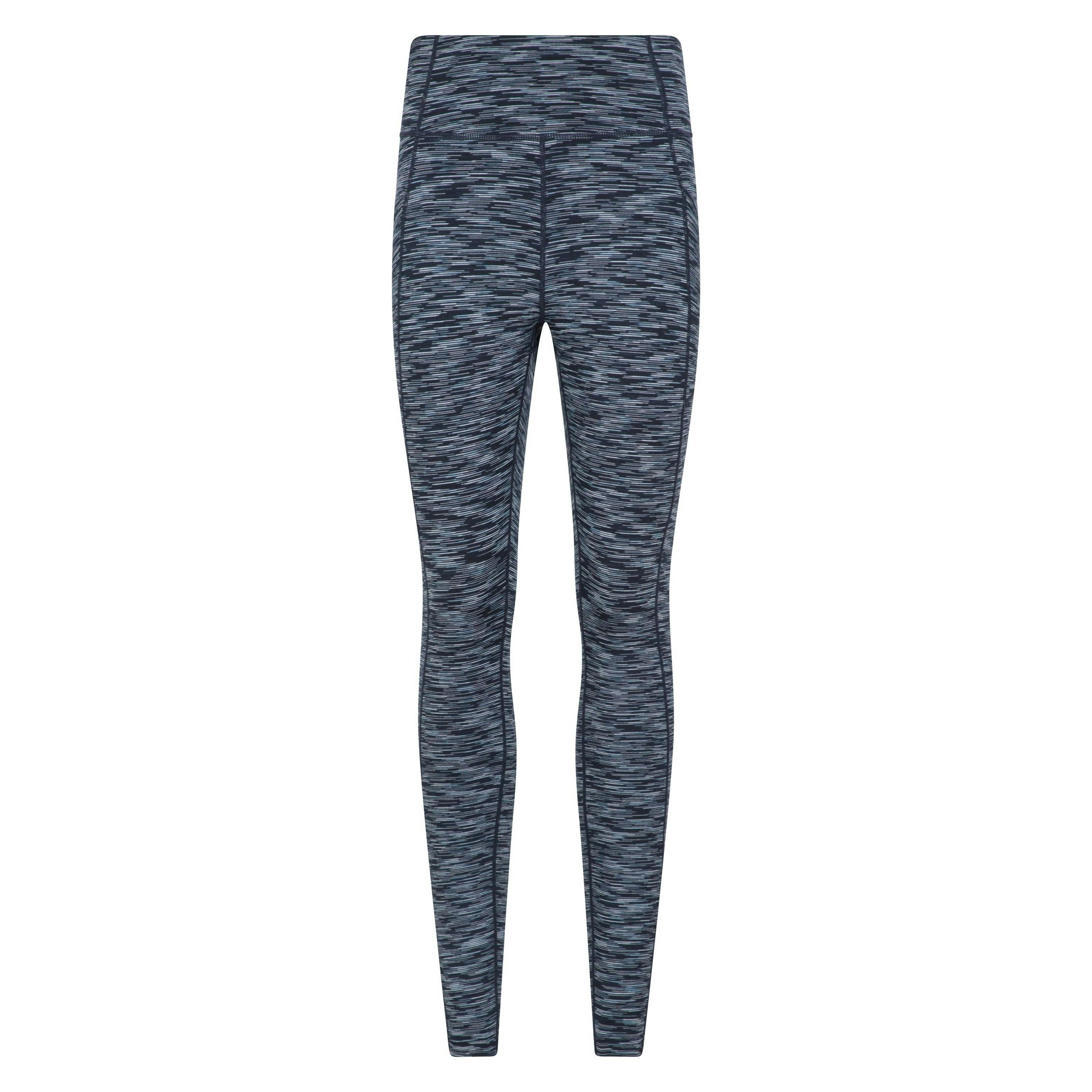 Mountain Warehouse Women's Dark/Blue Breathe & Balance High Waist Leggings - 18 Uk - 89% Polyester/11% Elastane