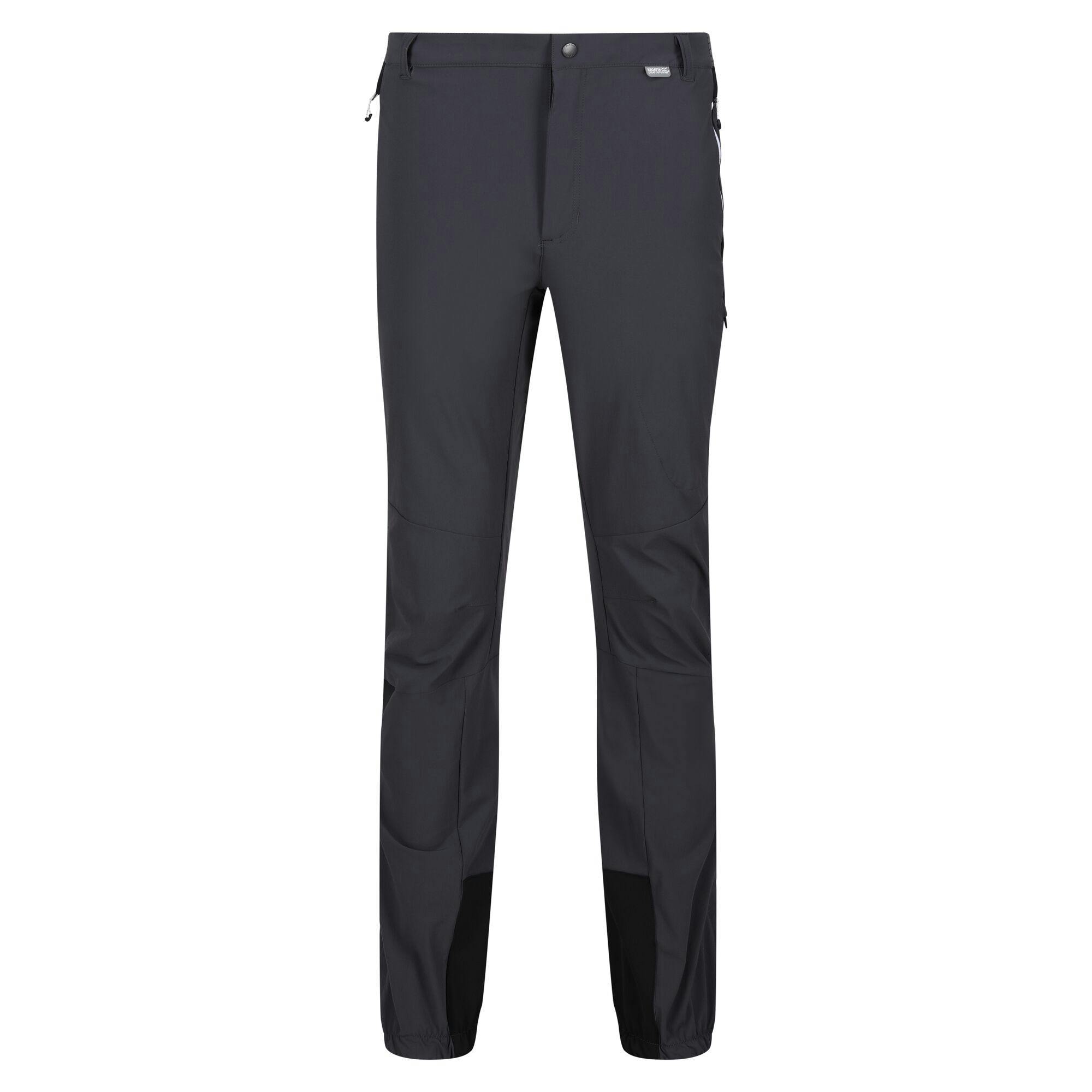 Regatta Men's Grey/Black Mountain Iii Hiking Trousers - Seal - 42R - Seal - 90% Polyamide/10% Elastane
